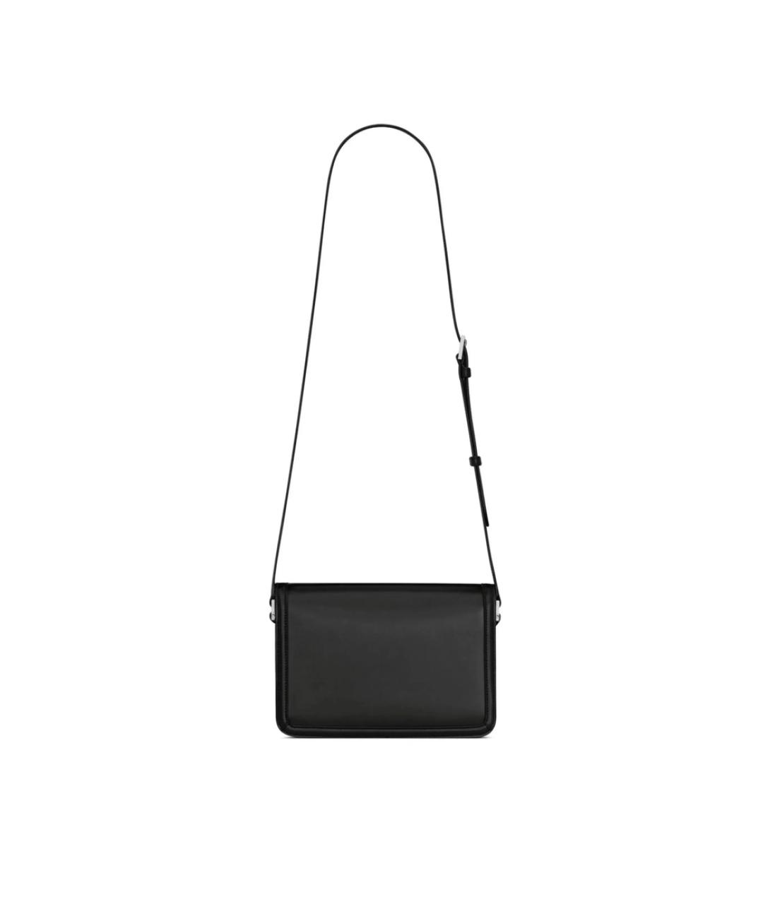 SAINT LAURENT Черная кожаная сумка на плечо, фото 4