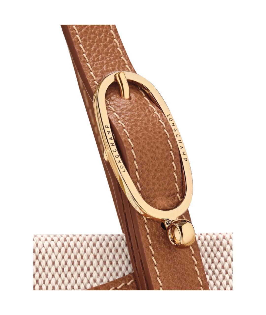 LONGCHAMP Коричневая кожаная сумка тоут, фото 5