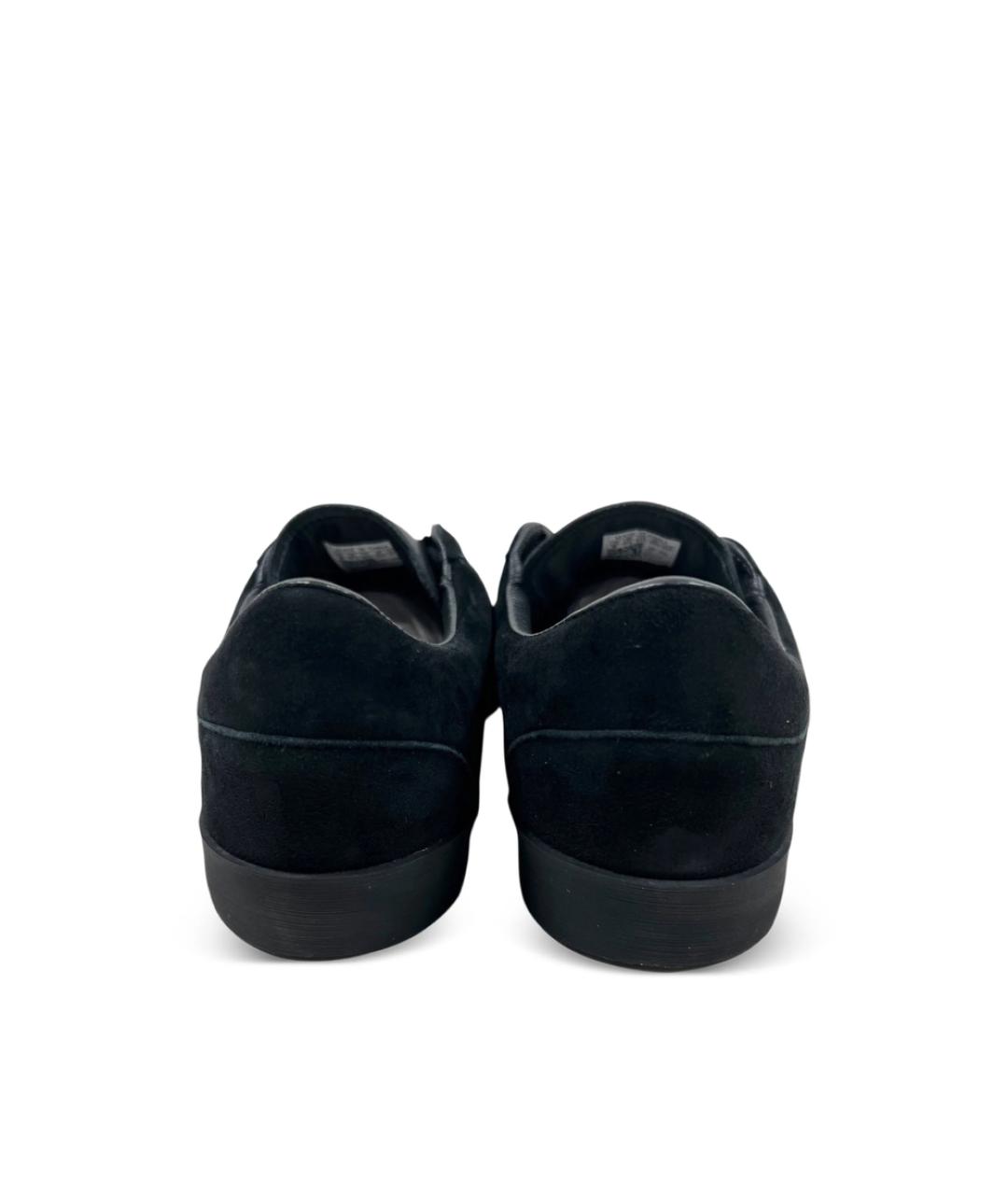 Y-3 Черные кожаные низкие кроссовки / кеды, фото 4