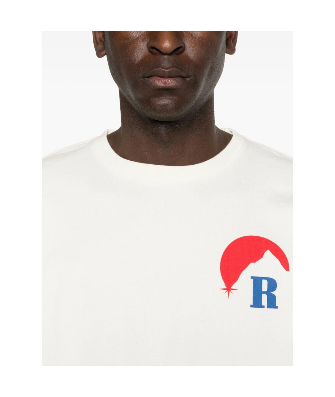 RHUDE Белая хлопковая футболка, фото 3
