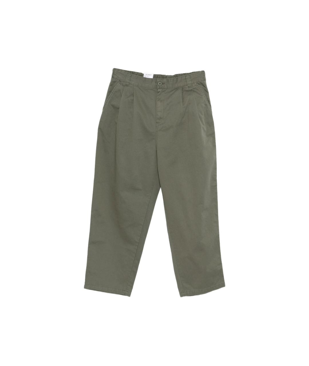 CARHARTT Зеленые полиэстеровые классические брюки, фото 1