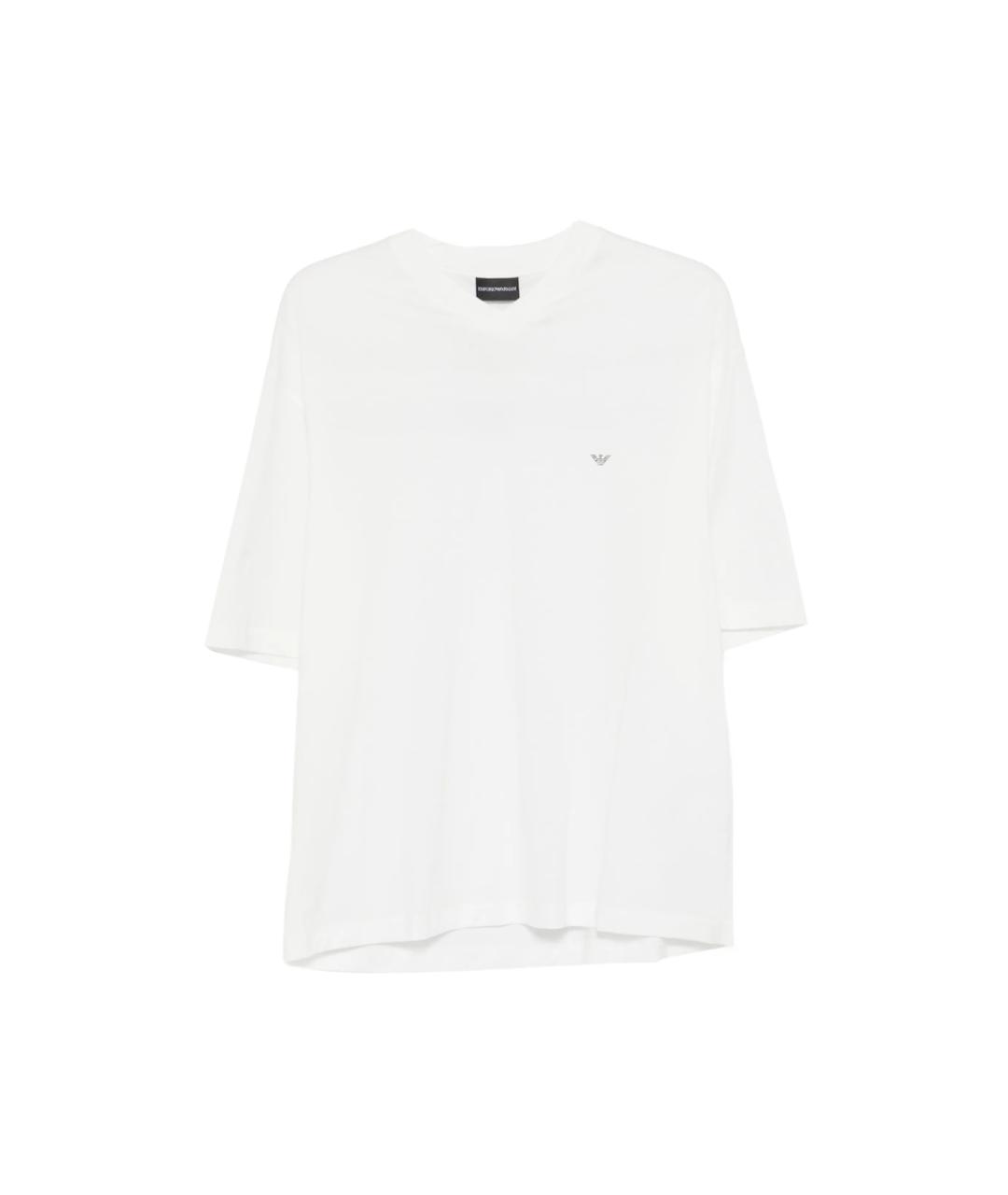 EMPORIO ARMANI Белая хлопковая футболка, фото 1