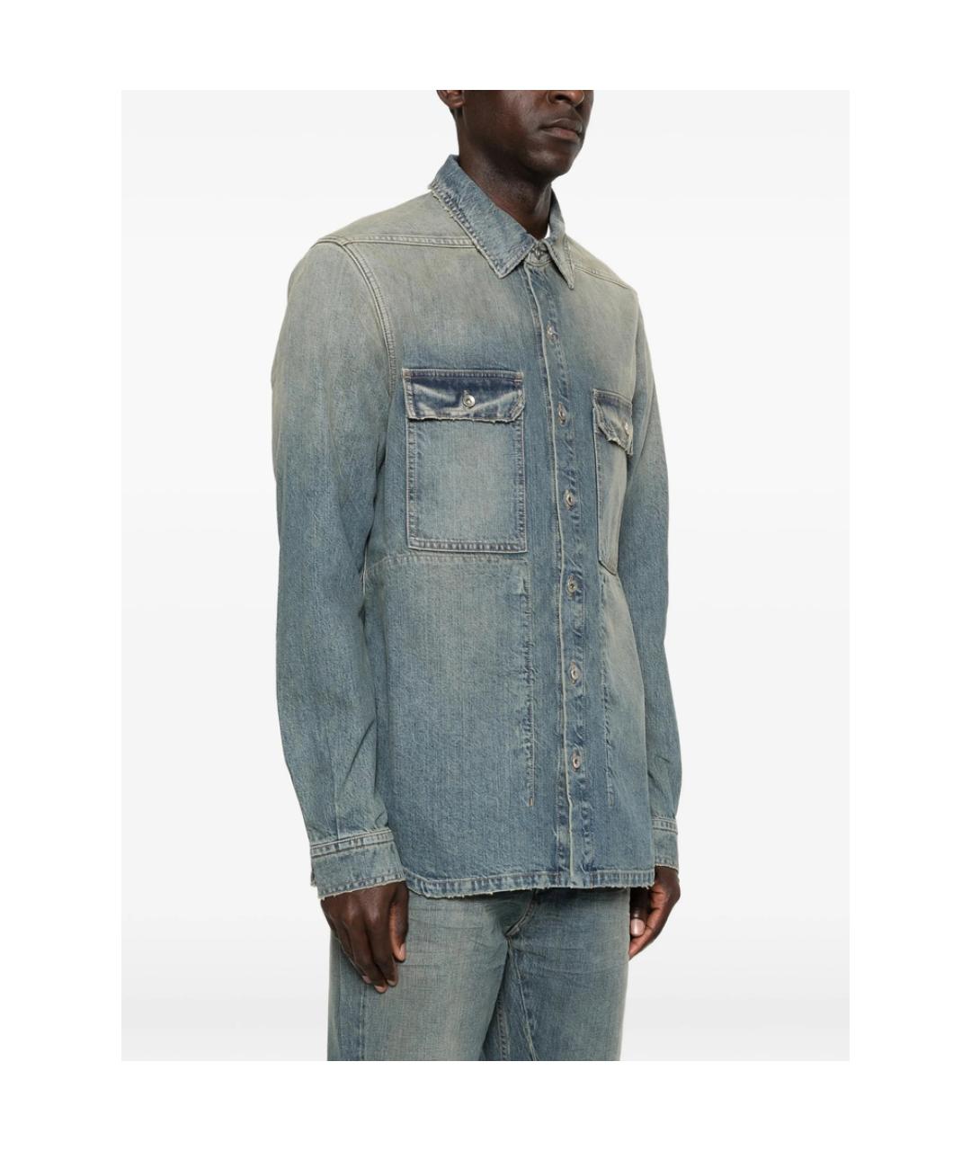 RICK OWENS DRKSHDW Голубая хлопковая куртка, фото 4