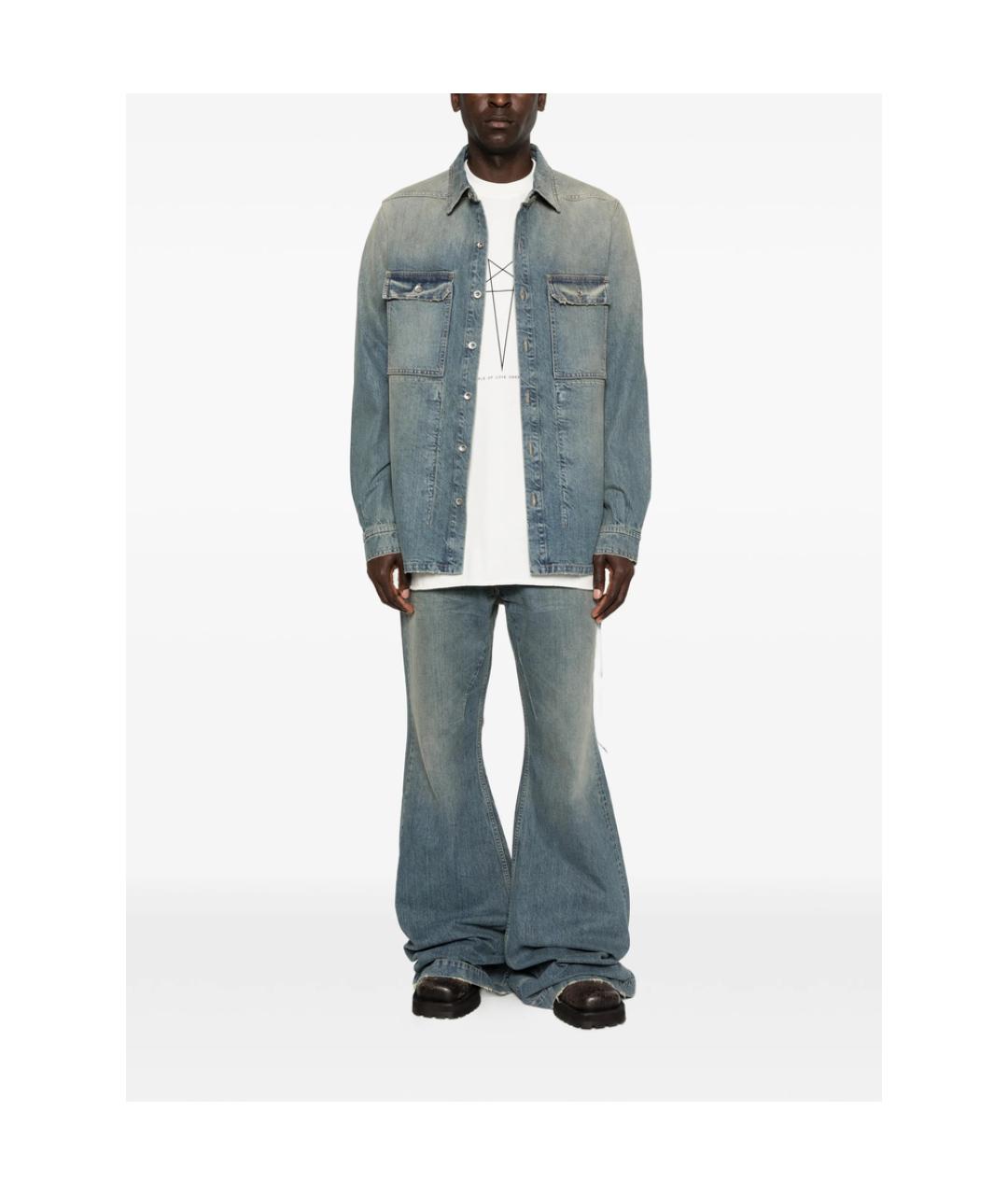 RICK OWENS DRKSHDW Голубая хлопковая куртка, фото 2