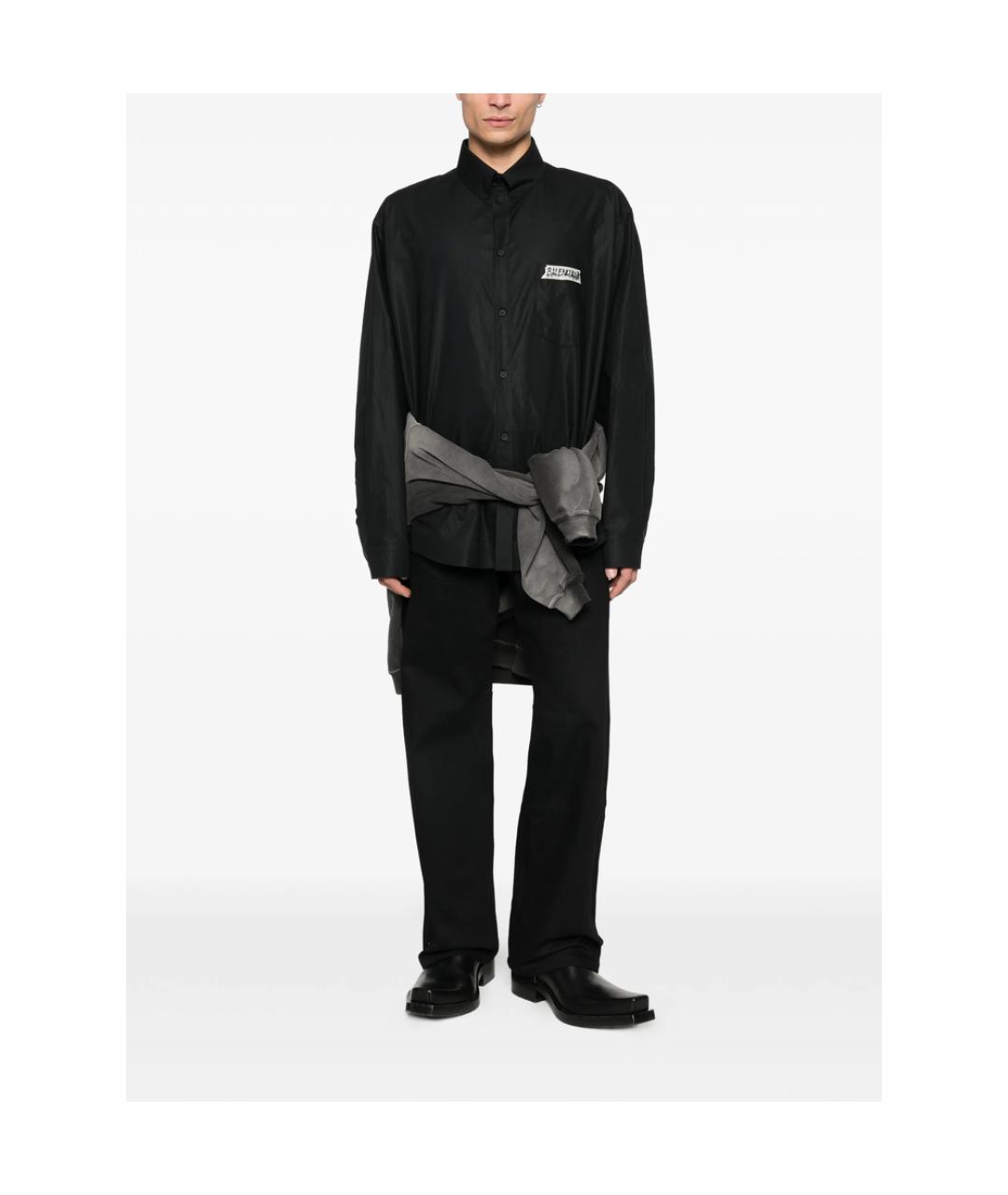 BALENCIAGA Черные хлопковые прямые джинсы, фото 3