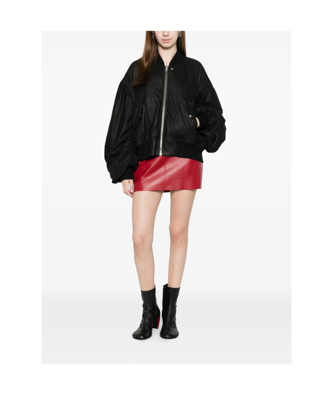 RICK OWENS Черная кожаная куртка, фото 4
