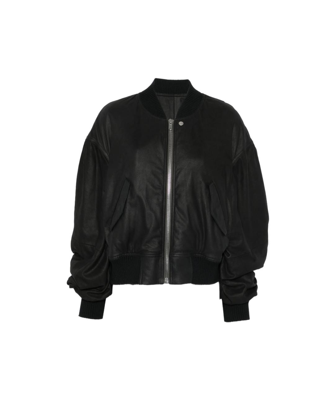 RICK OWENS Черная кожаная куртка, фото 1