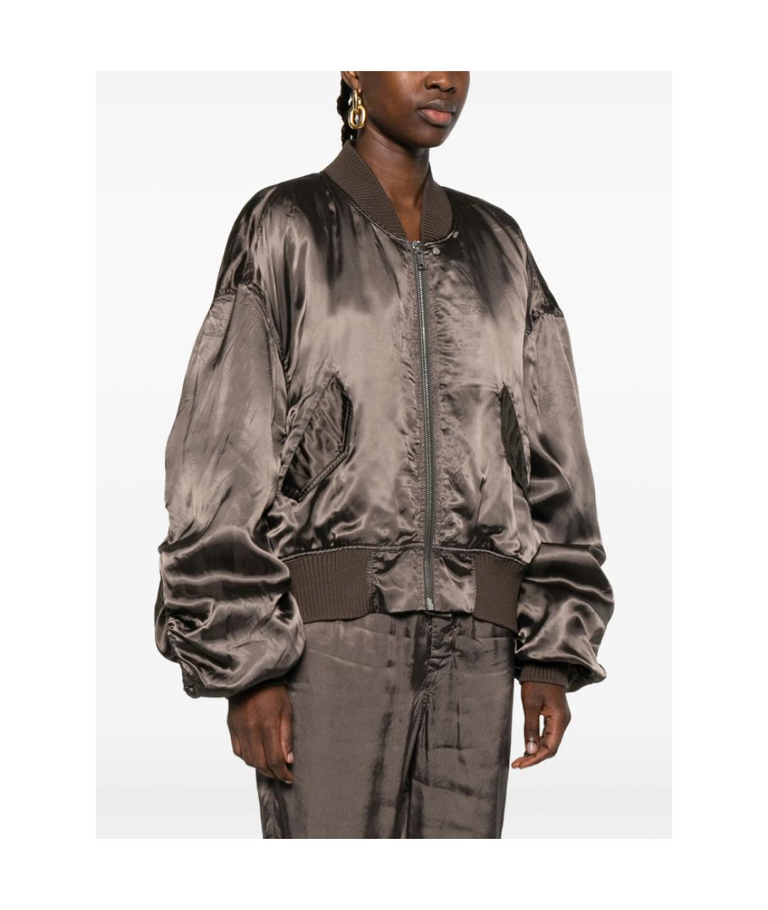 RICK OWENS Коричневая вискозная куртка, фото 3