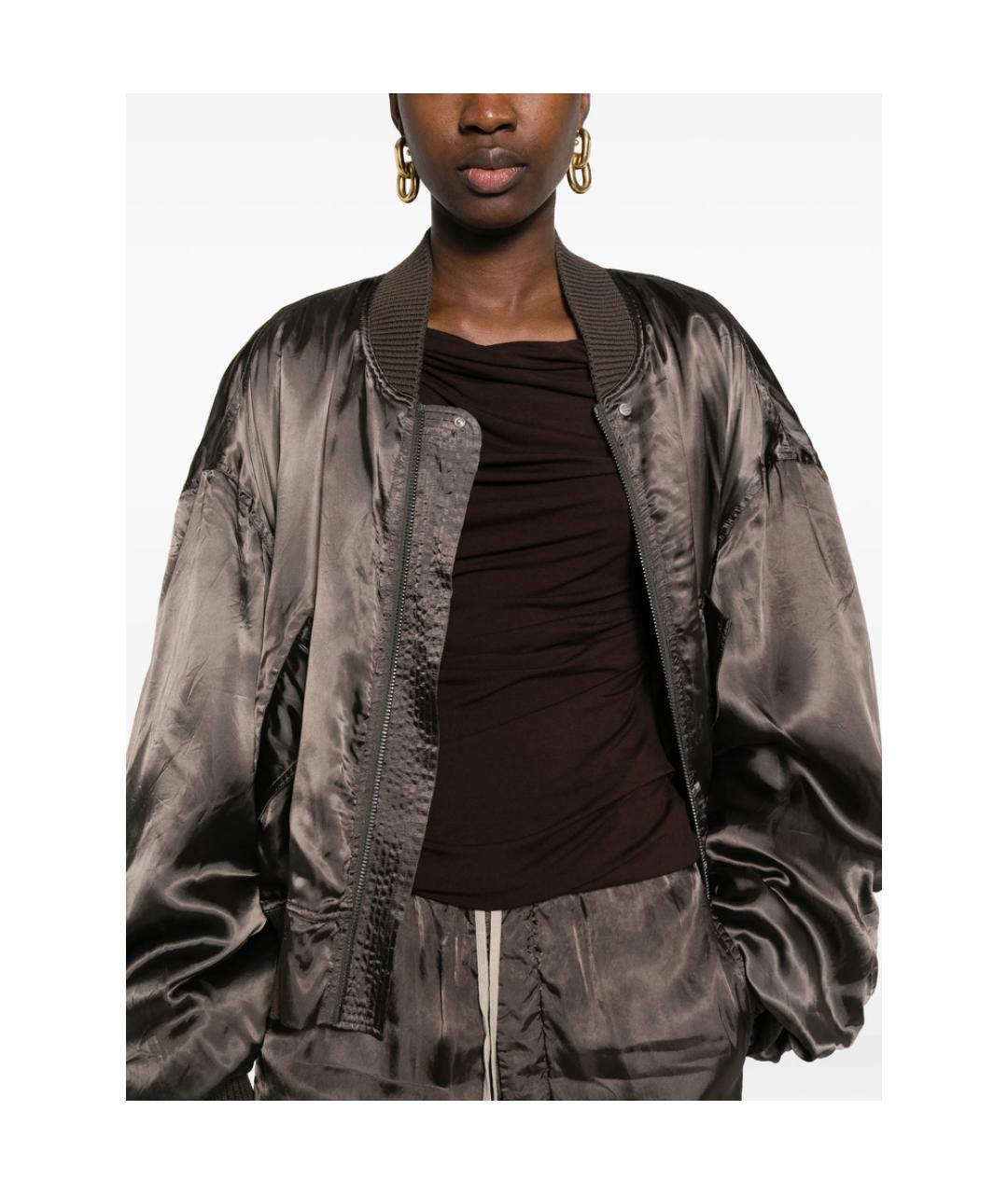 RICK OWENS Коричневая вискозная куртка, фото 4
