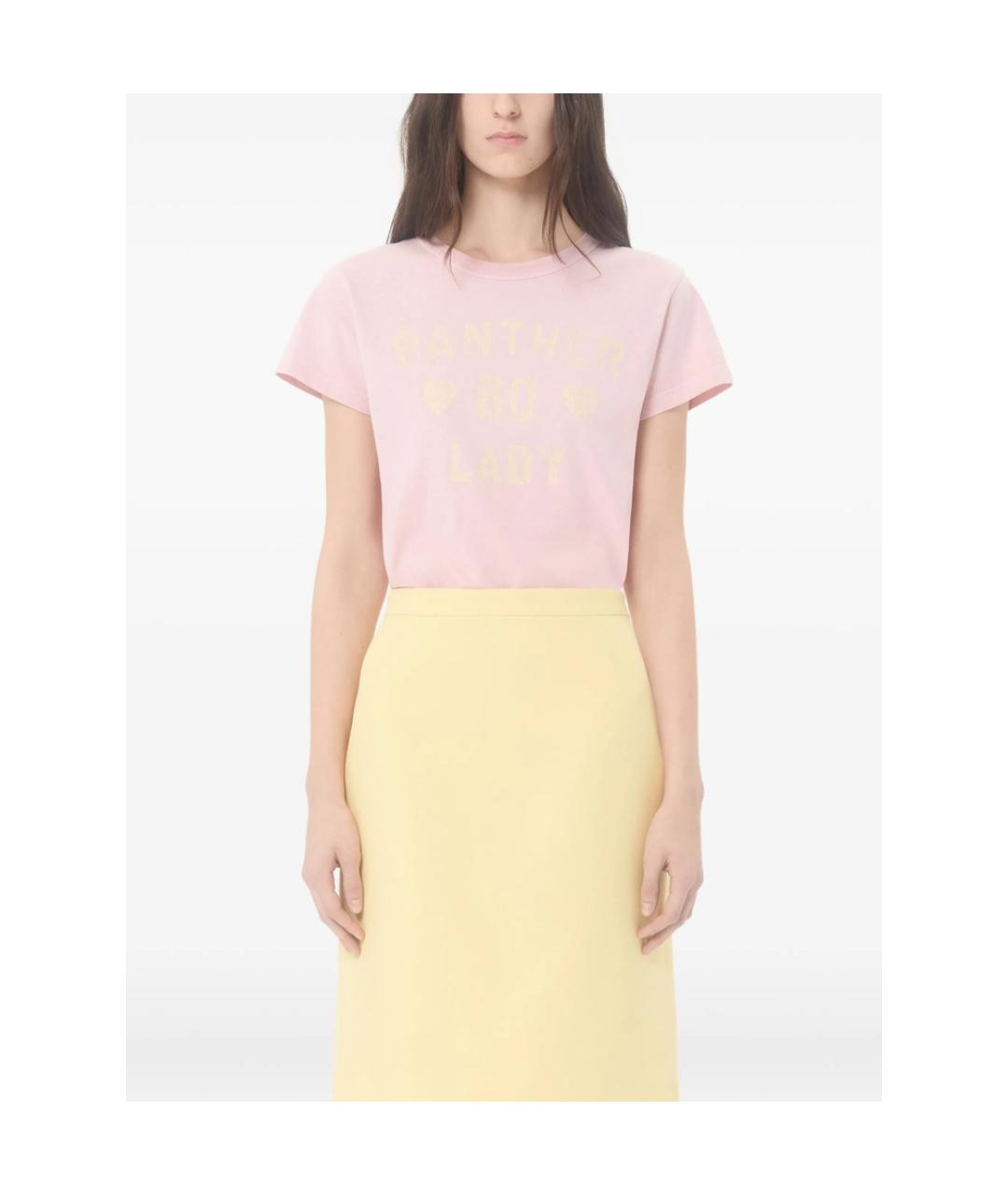 VALENTINO Розовая хлопковая футболка, фото 3