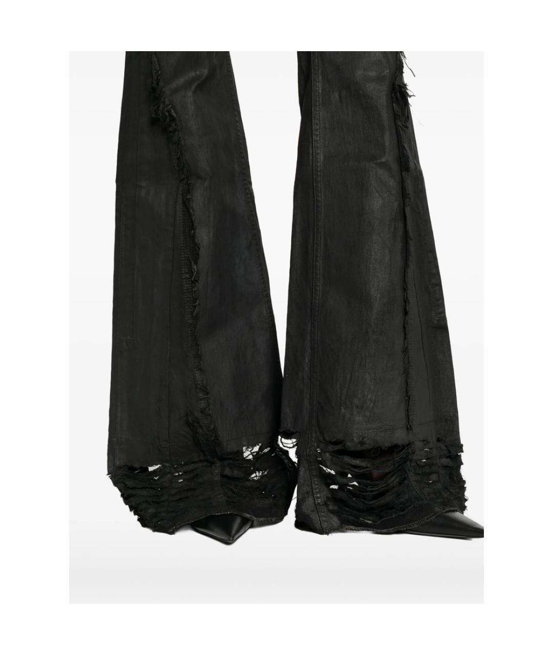 RICK OWENS DRKSHDW Черные хлопковые джинсы клеш, фото 2