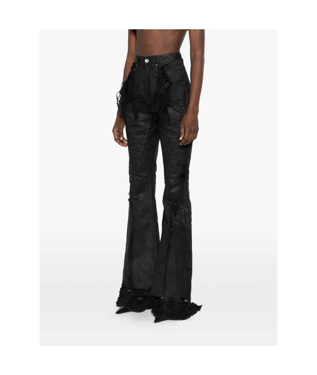 RICK OWENS DRKSHDW Черные хлопковые джинсы клеш, фото 4