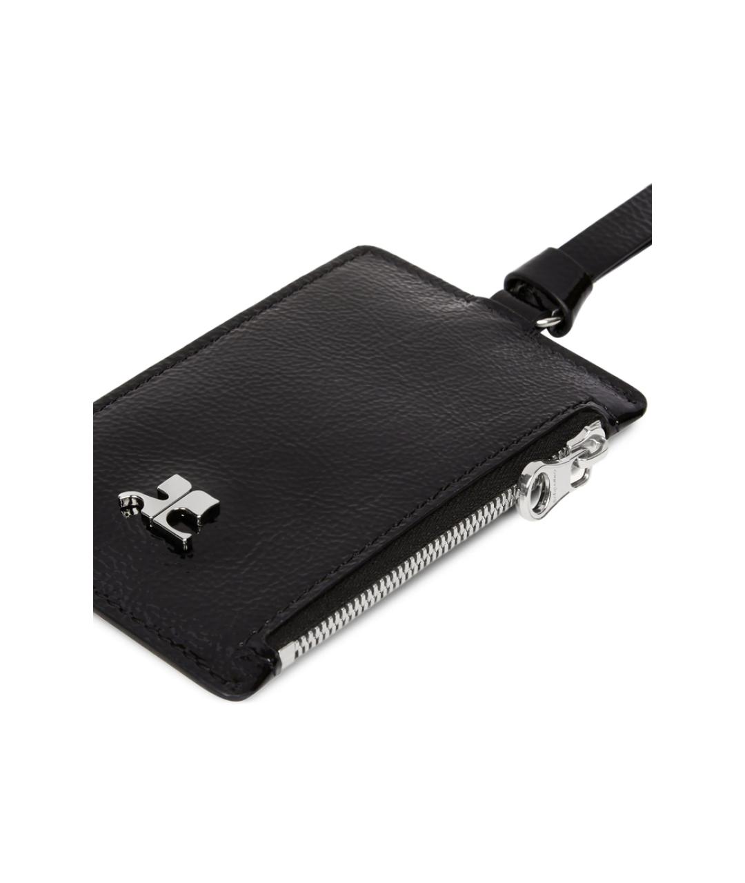 COURREGES Черный кожаный кошелек, фото 3