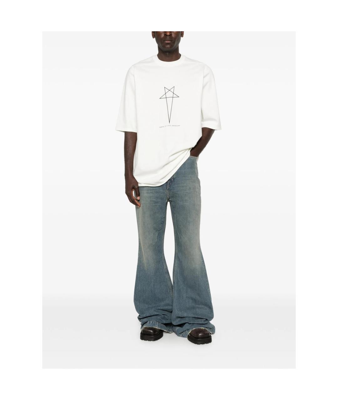 RICK OWENS DRKSHDW Синие хлопковые джинсы, фото 3