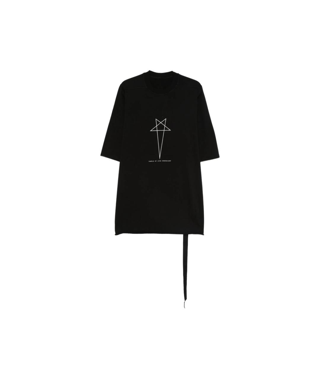 RICK OWENS DRKSHDW Черная хлопковая футболка, фото 1