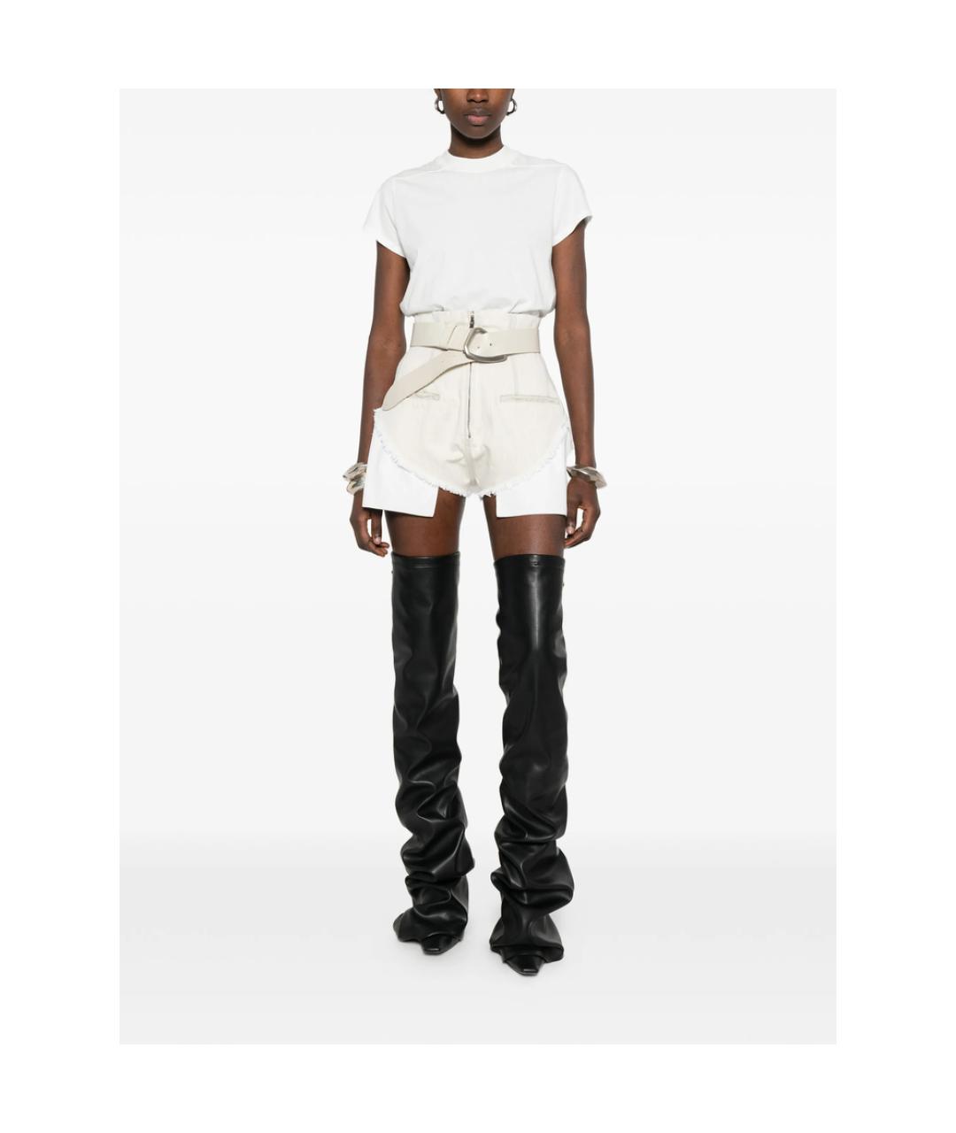 RICK OWENS DRKSHDW Белая хлопковая футболка, фото 2