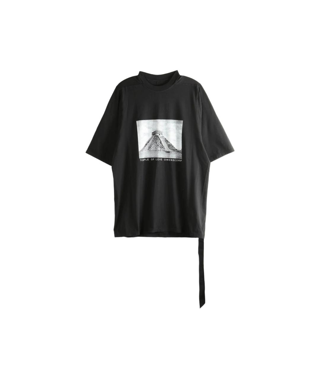 RICK OWENS DRKSHDW Черная хлопковая футболка, фото 1