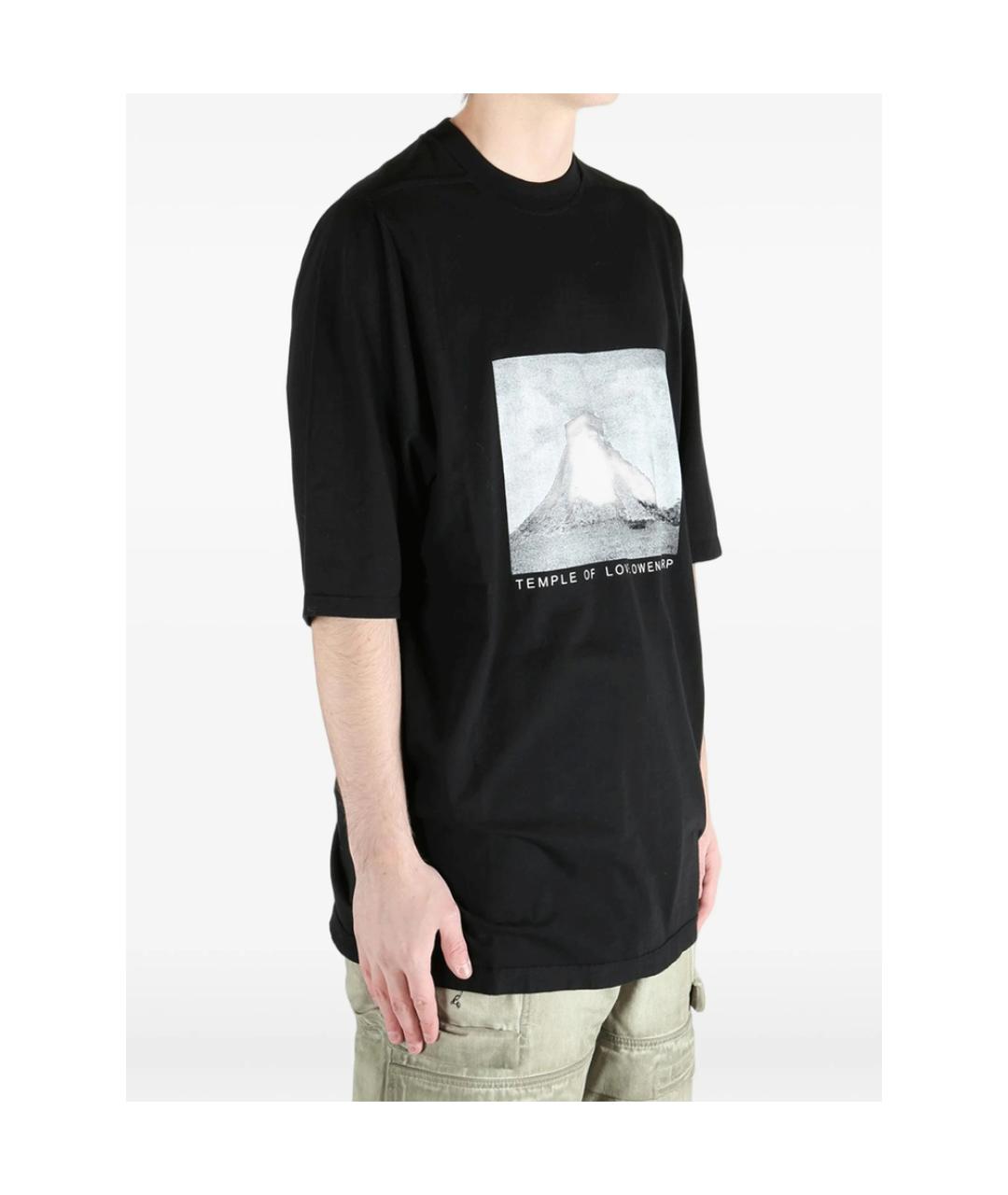 RICK OWENS DRKSHDW Черная хлопковая футболка, фото 2