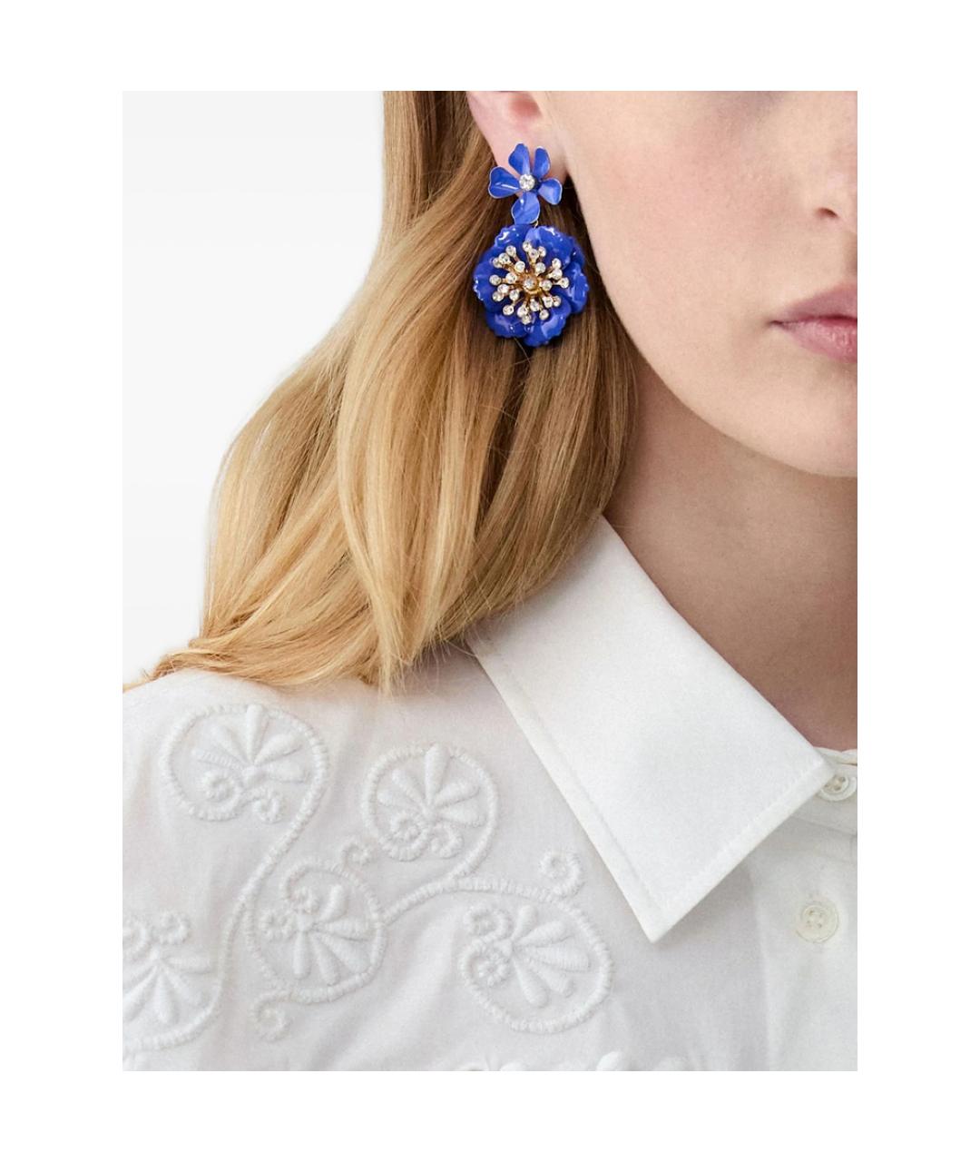 CAROLINA HERRERA Золотые металлические серьги, фото 2