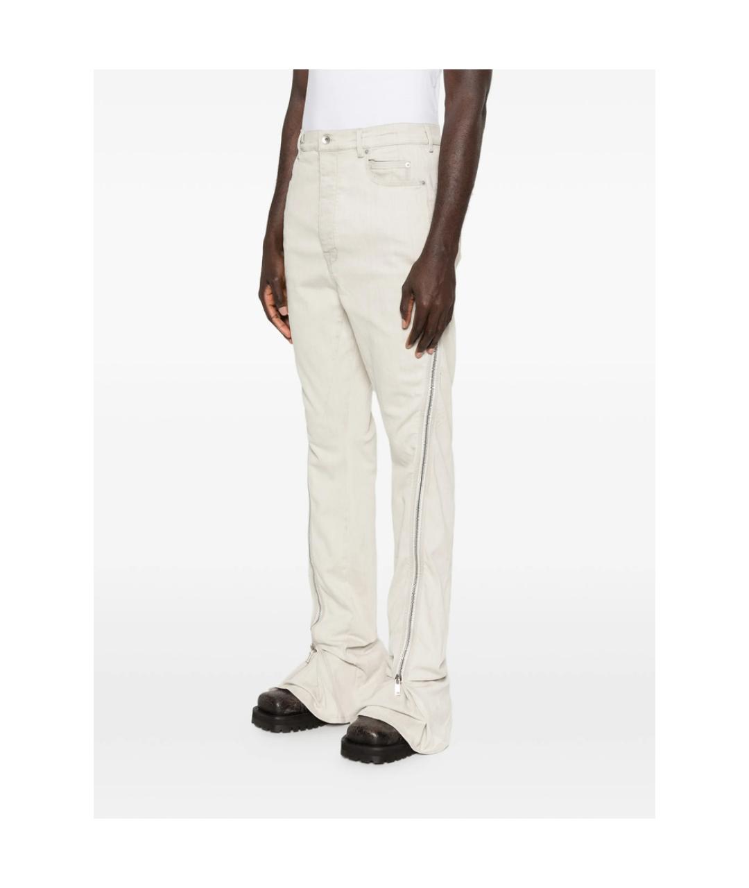 RICK OWENS DRKSHDW Бежевые хлопковые джинсы скинни, фото 3
