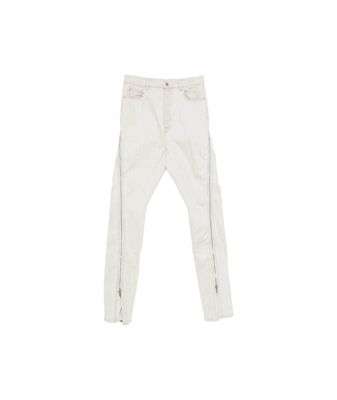 RICK OWENS DRKSHDW Бежевые хлопковые джинсы скинни, фото 1