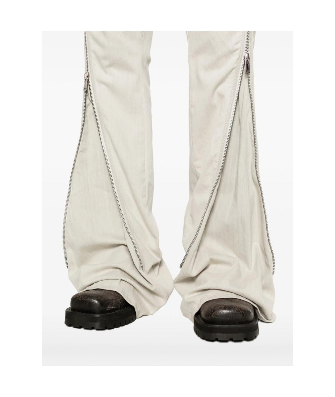 RICK OWENS DRKSHDW Бежевые хлопковые джинсы скинни, фото 4