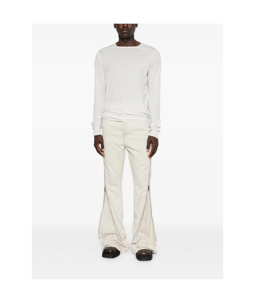 RICK OWENS DRKSHDW Бежевые хлопковые джинсы скинни, фото 5