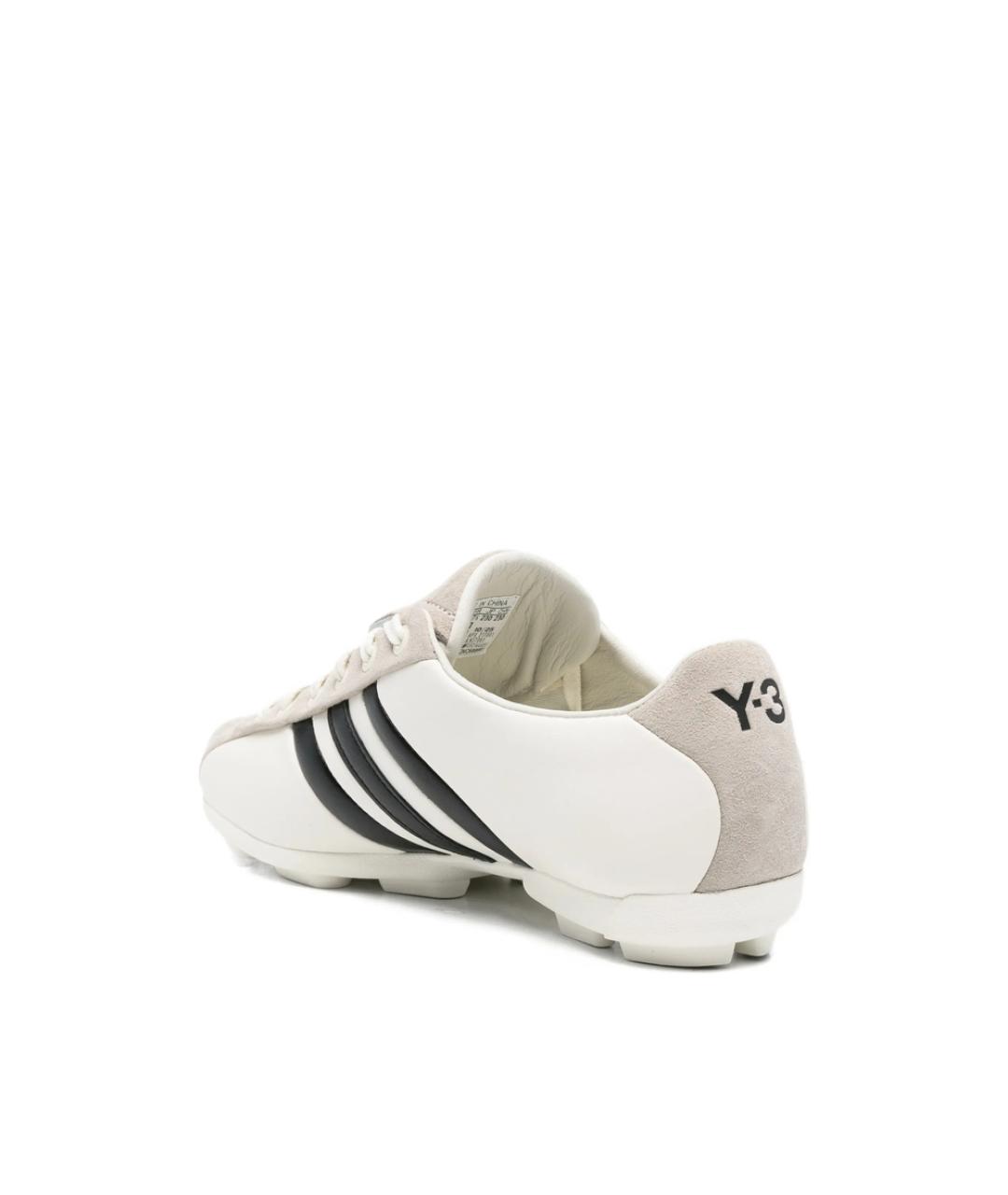 Y-3 Белые кожаные низкие кроссовки / кеды, фото 3