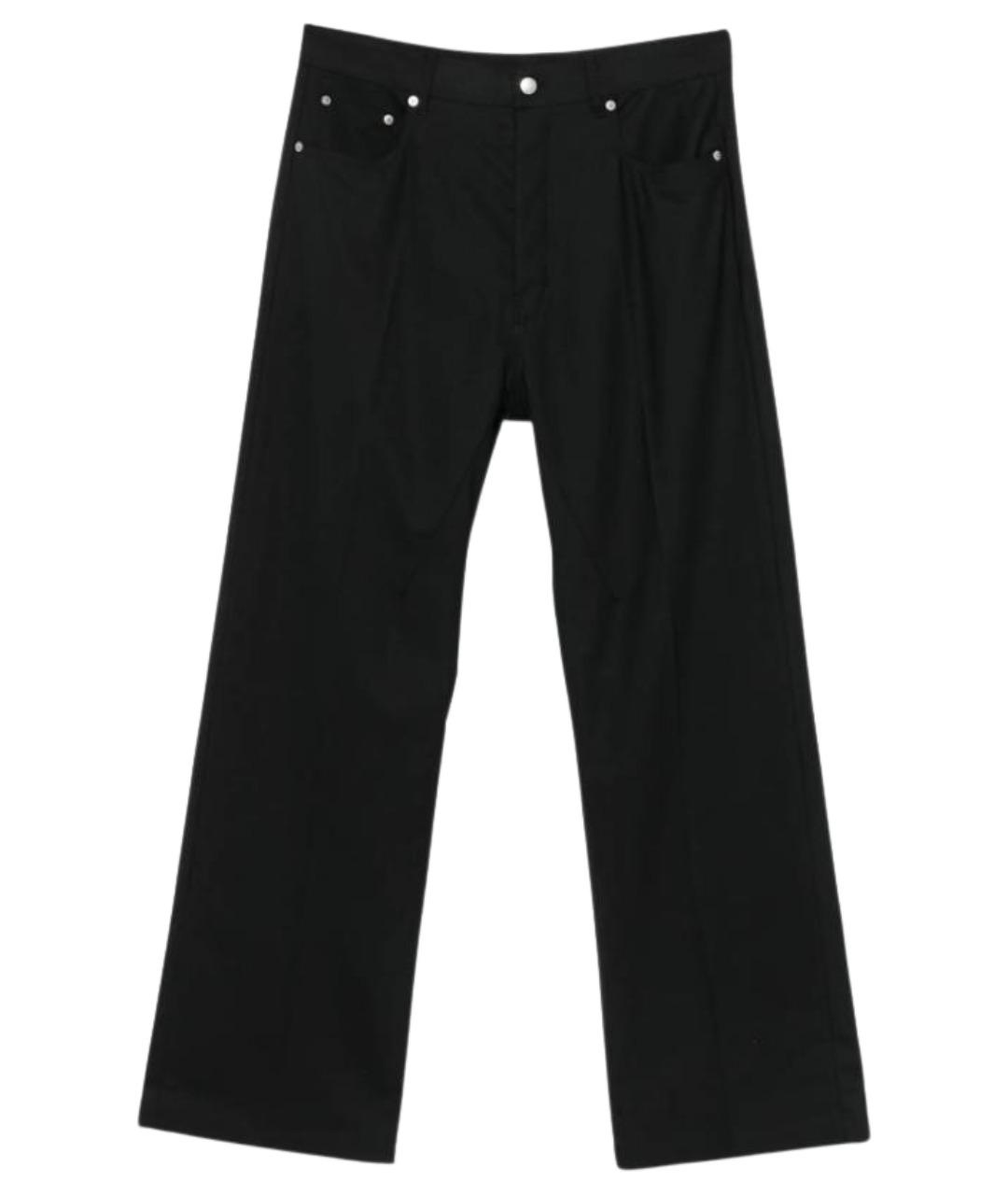 RICK OWENS Черные хлопковые прямые джинсы, фото 1