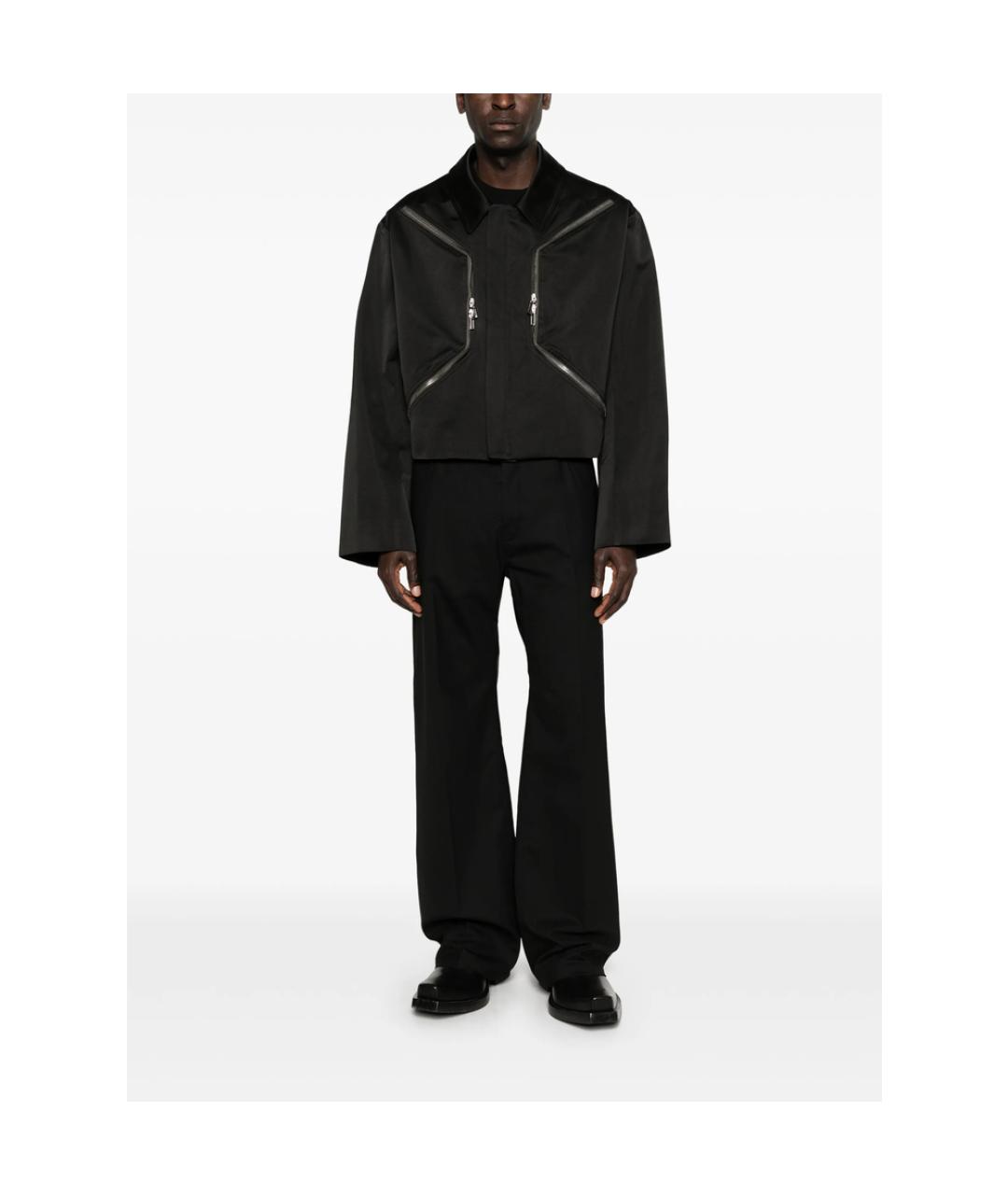 RICK OWENS Черные хлопковые прямые джинсы, фото 5