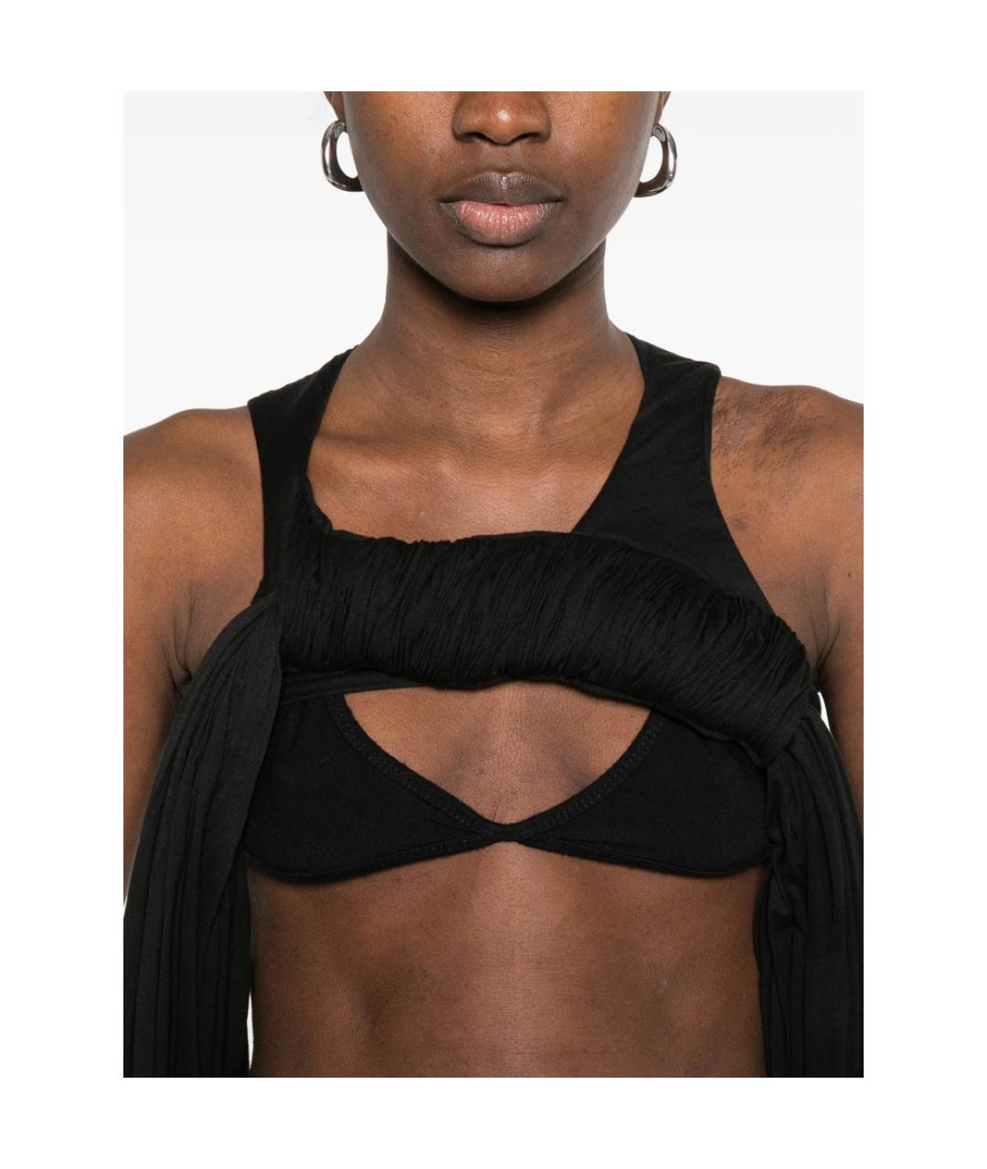 RICK OWENS DRKSHDW Черная хлопковая майка, фото 3