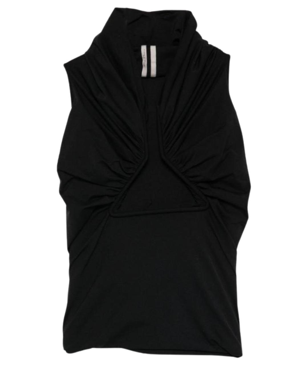 RICK OWENS Черная полиамидовая майка, фото 1