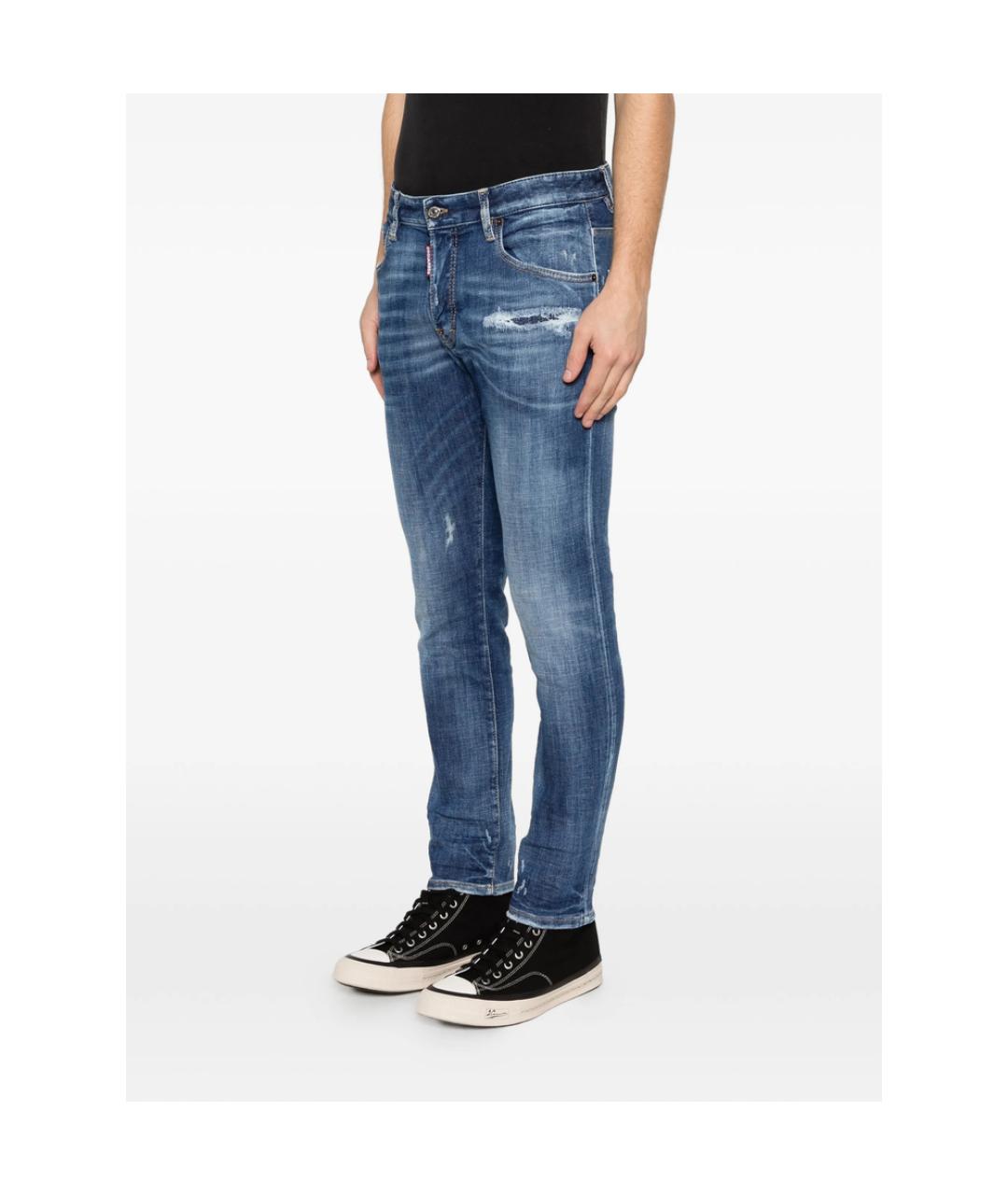 DSQUARED2 Синие прямые джинсы, фото 4