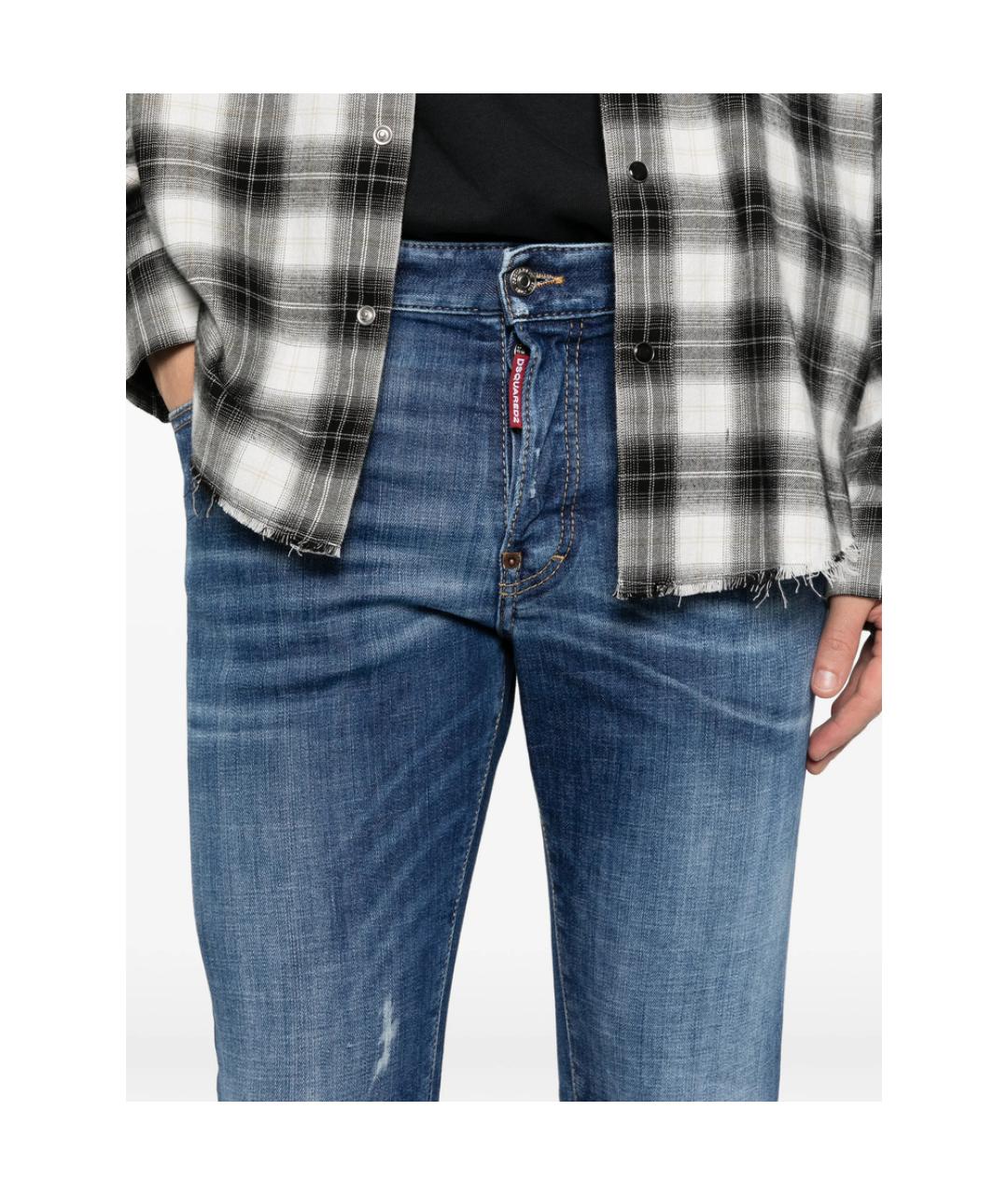 DSQUARED2 Синие прямые джинсы, фото 3