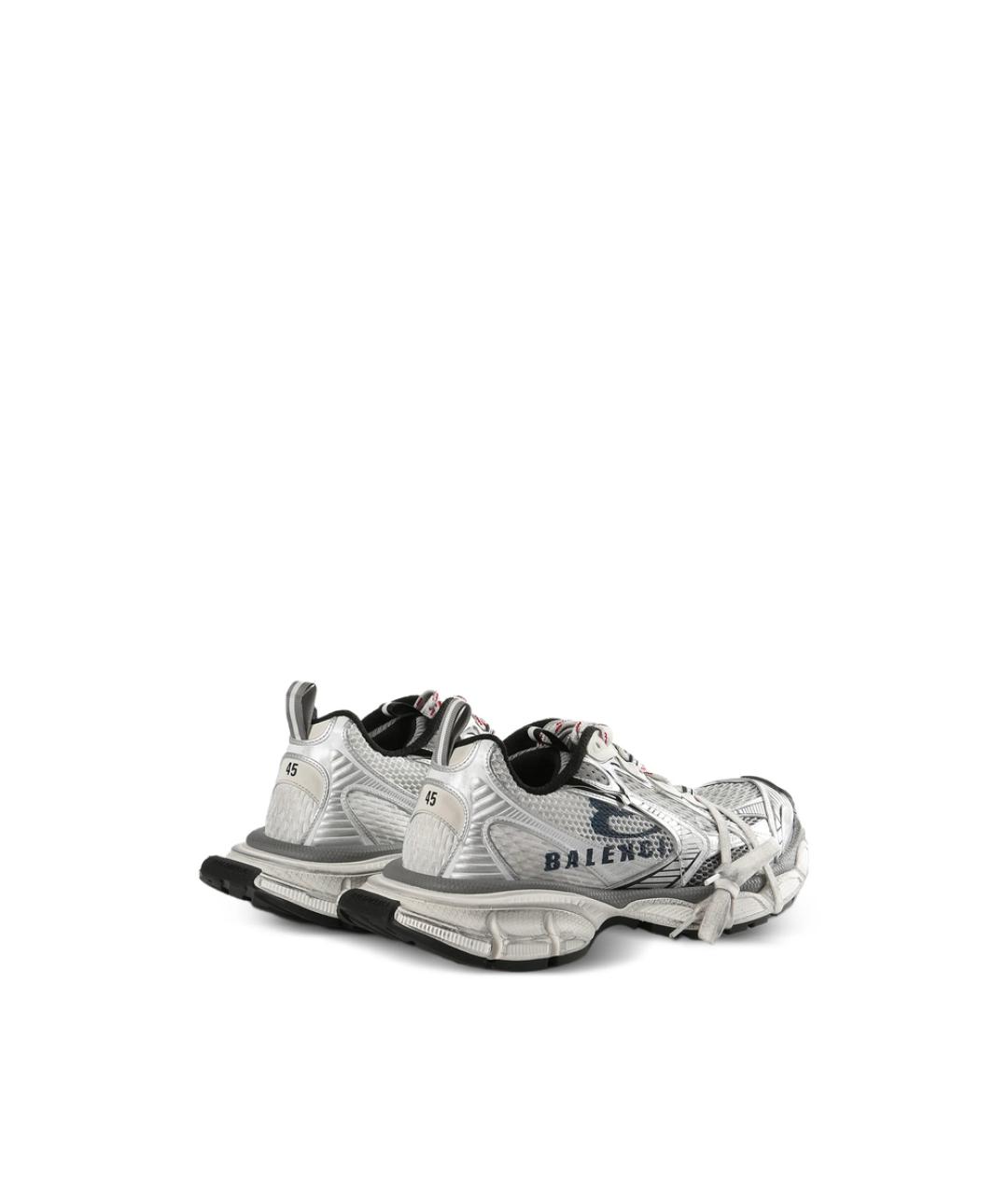 BALENCIAGA Белые синтетические низкие кроссовки / кеды, фото 3