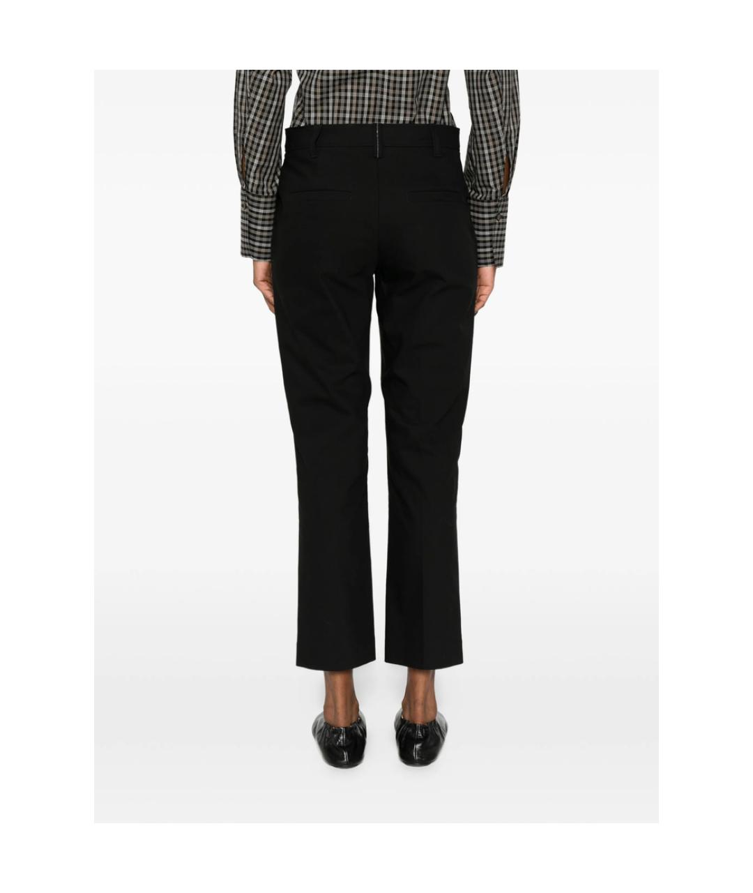 BRUNELLO CUCINELLI Черные хлопковые брюки узкие, фото 4
