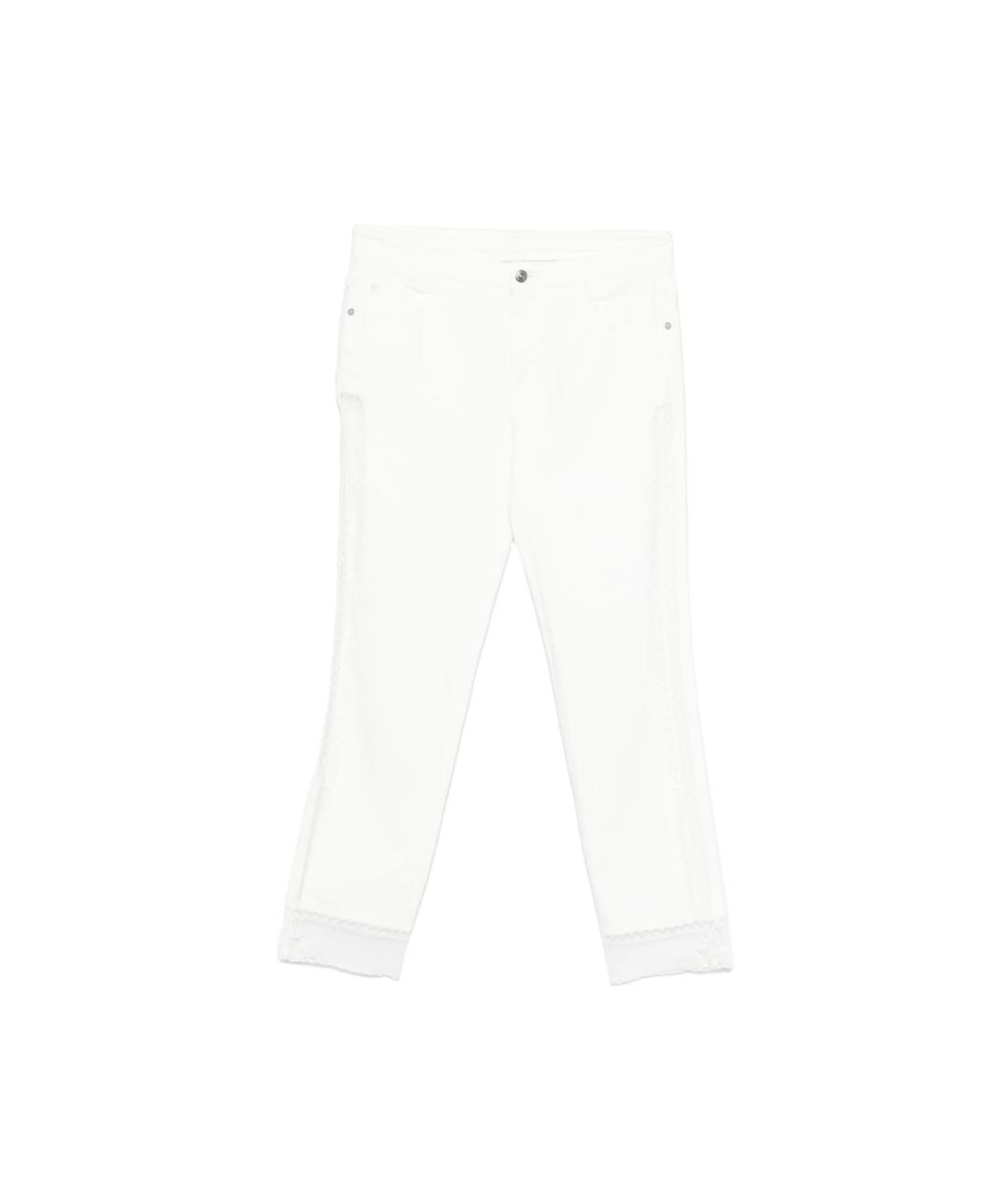 ERMANNO SCERVINO Белые хлопковые прямые джинсы, фото 1