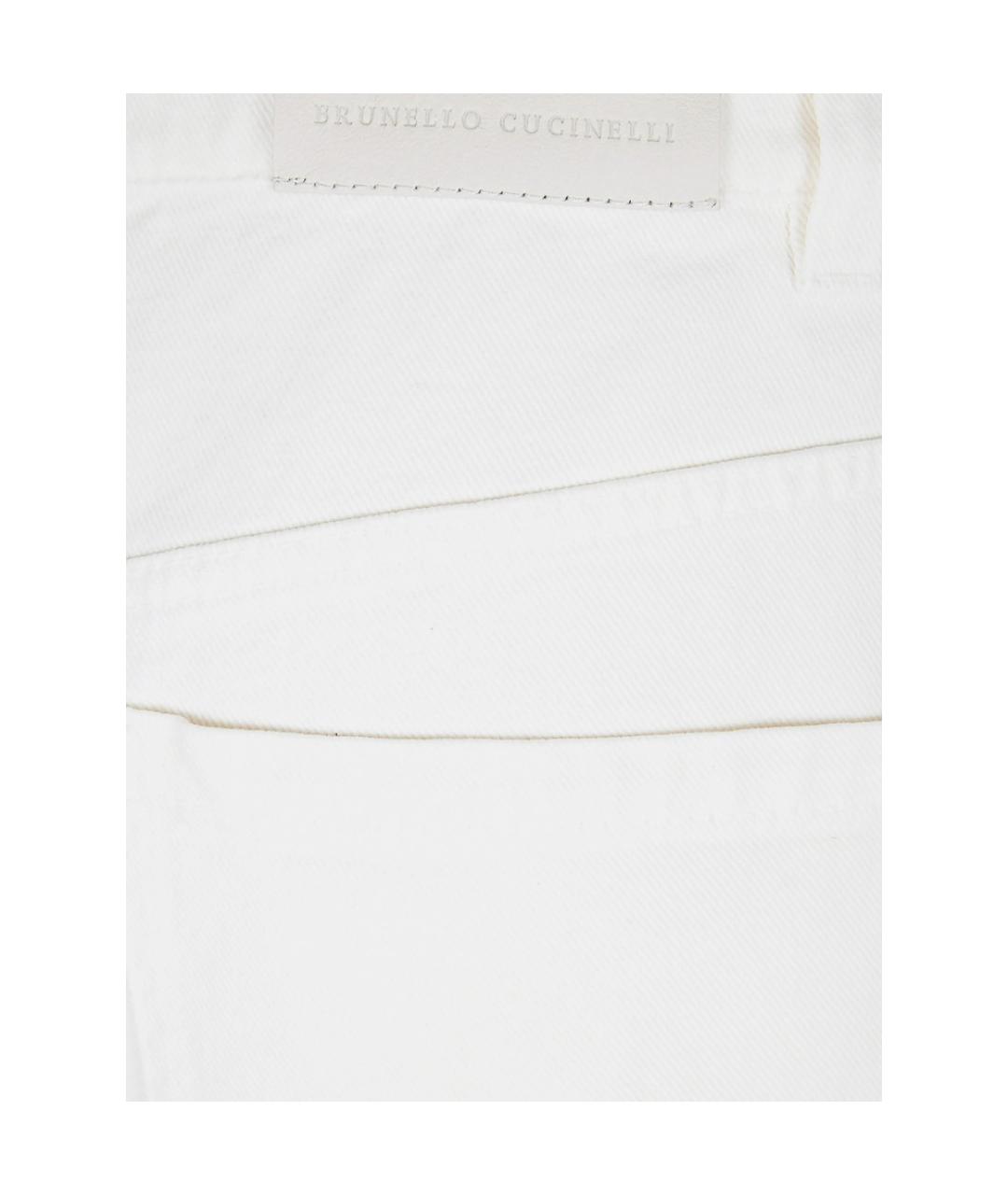 BRUNELLO CUCINELLI Белые брюки широкие, фото 3