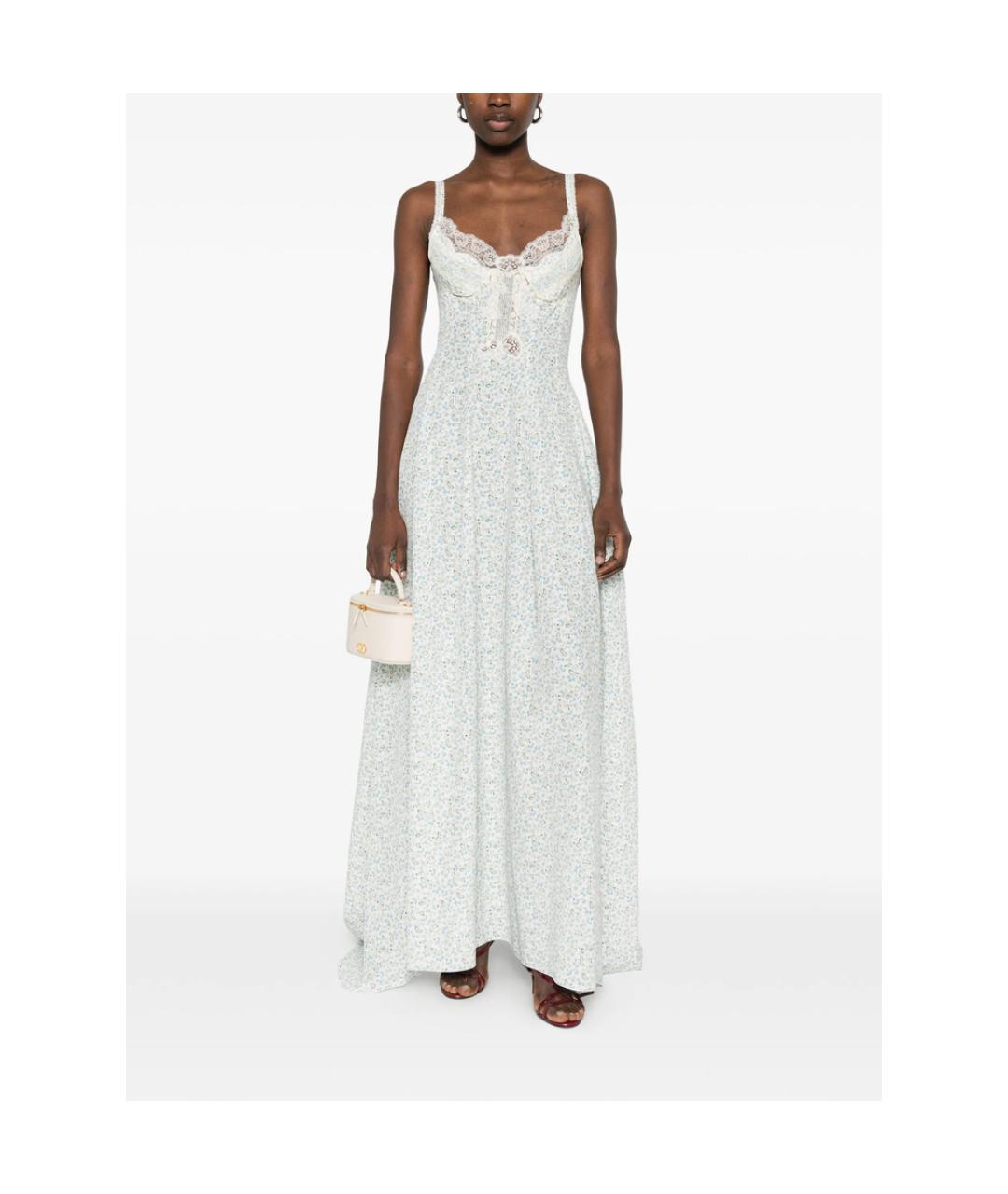 ERMANNO SCERVINO Белое шелковое повседневное платье, фото 4