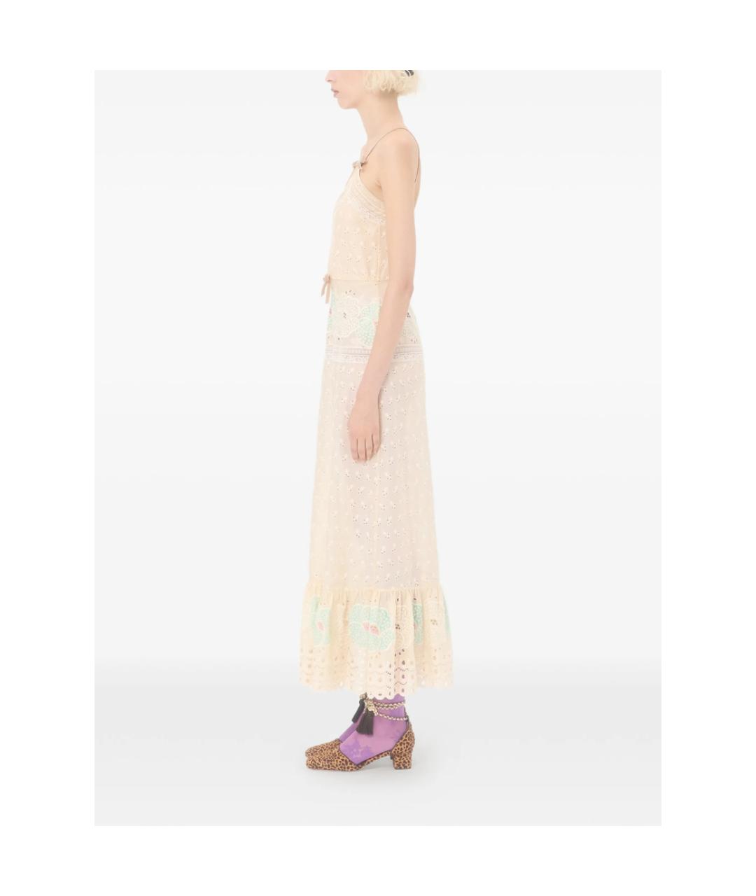 VALENTINO Желтое хлопковое повседневное платье, фото 6