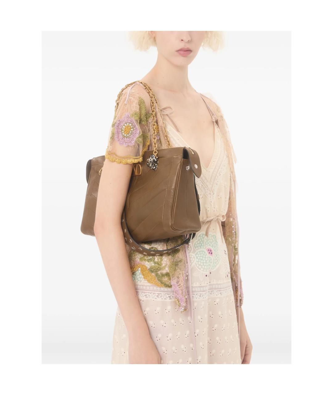 VALENTINO Желтое хлопковое повседневное платье, фото 5