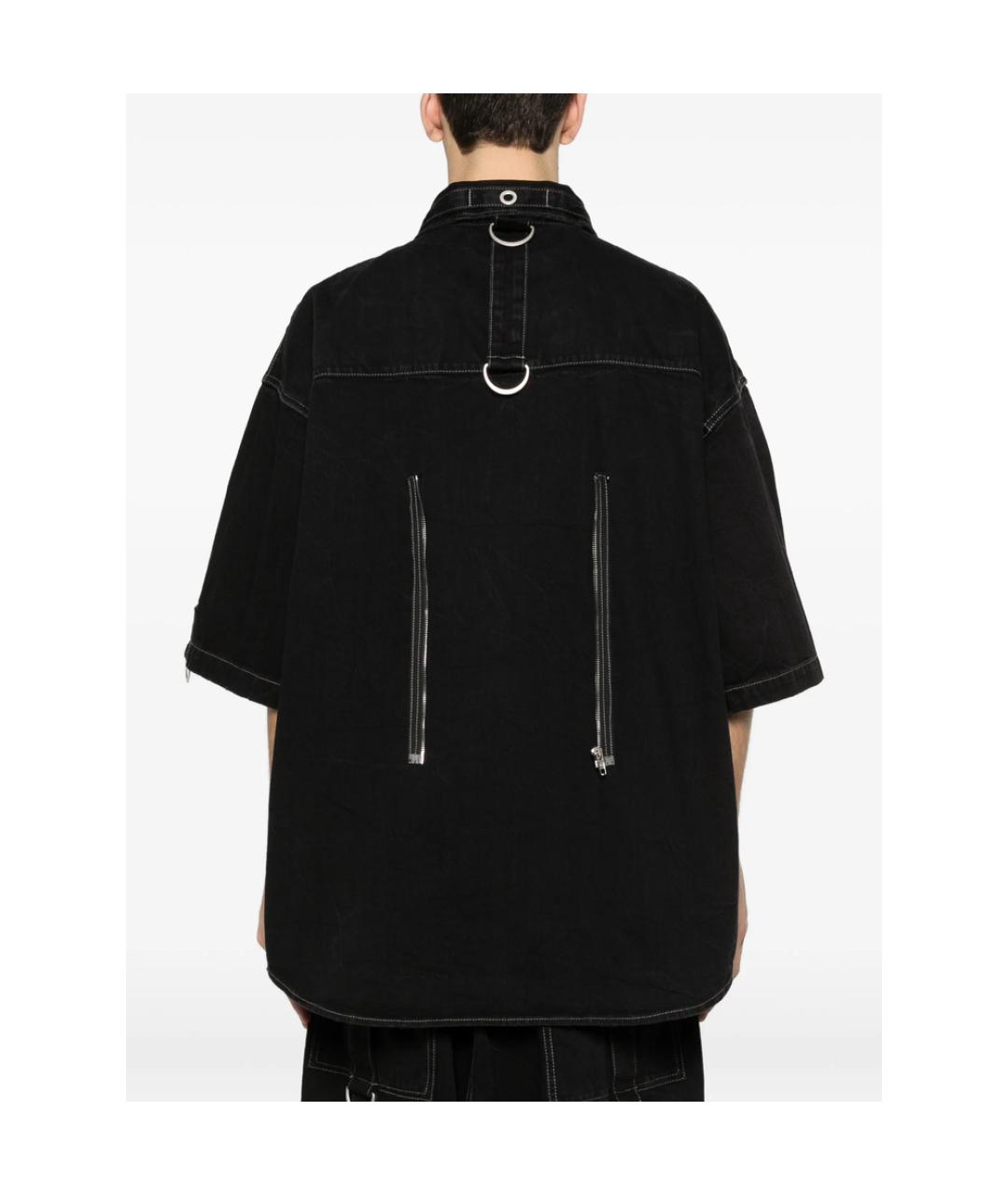 BALENCIAGA Черная хлопковая кэжуал рубашка, фото 3