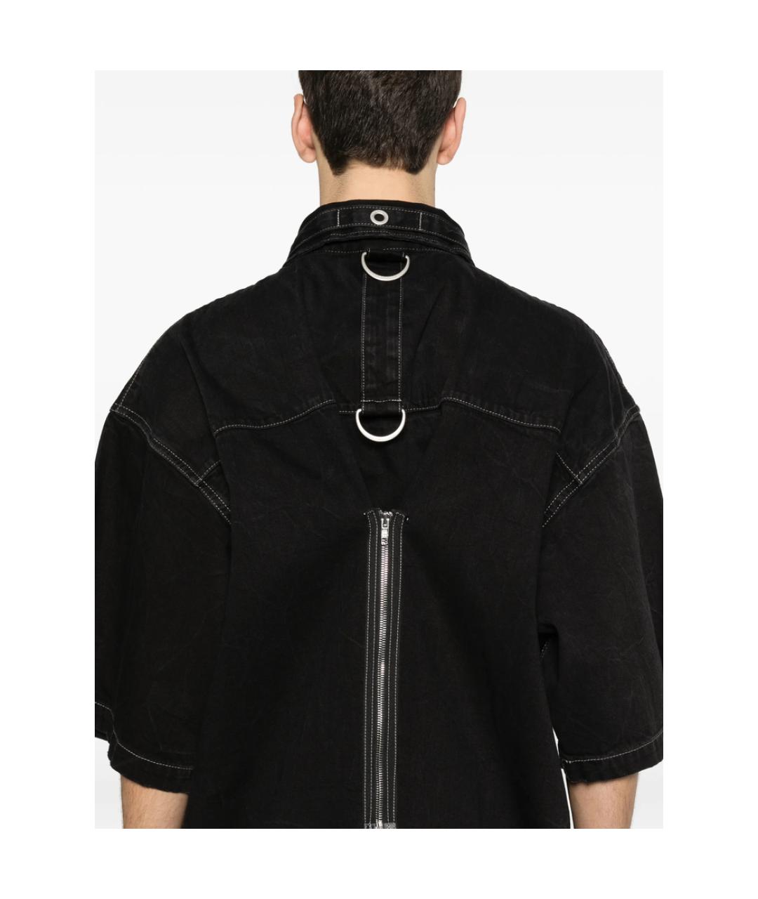 BALENCIAGA Черная хлопковая кэжуал рубашка, фото 2
