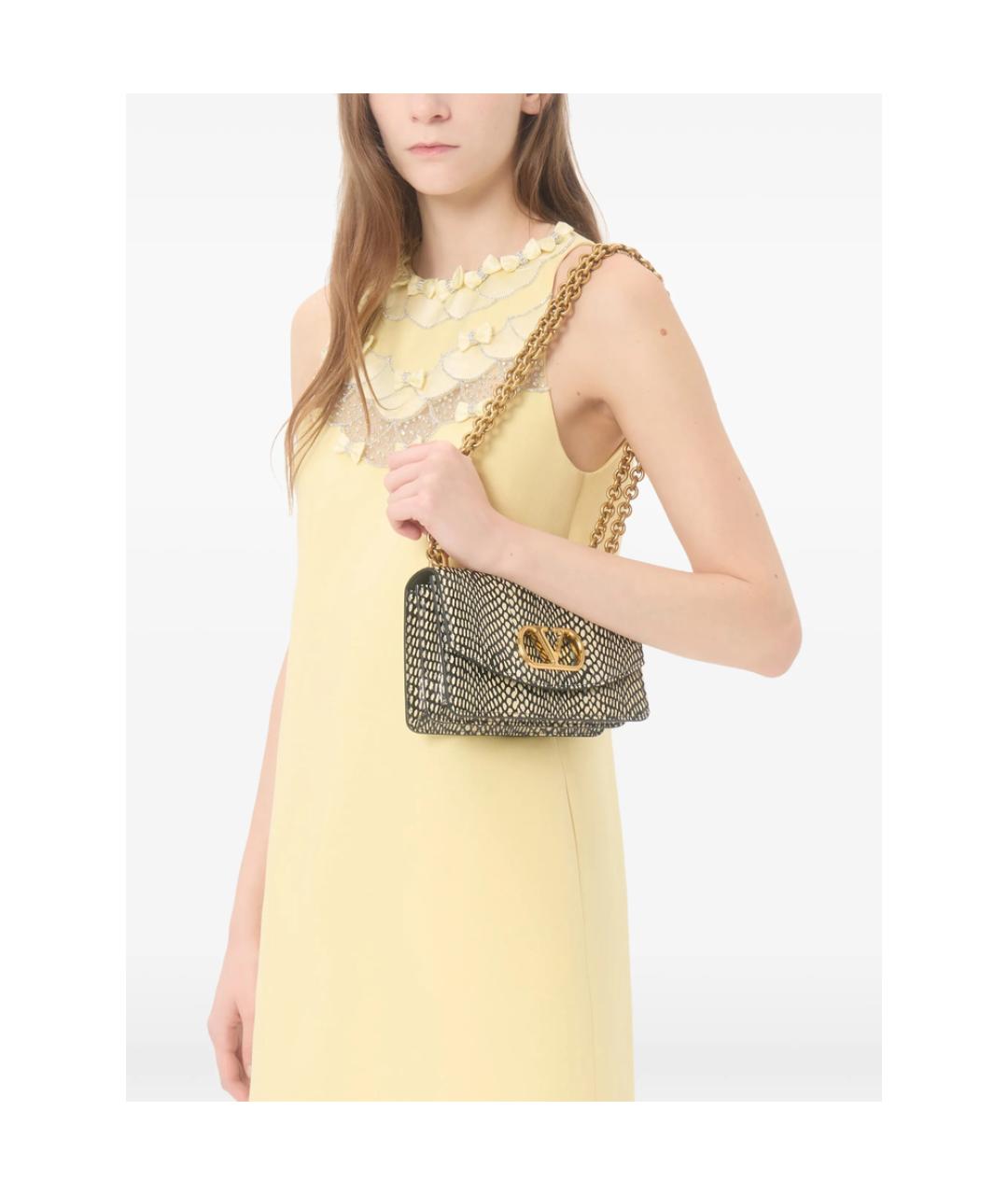 VALENTINO Желтое шерстяное повседневное платье, фото 4