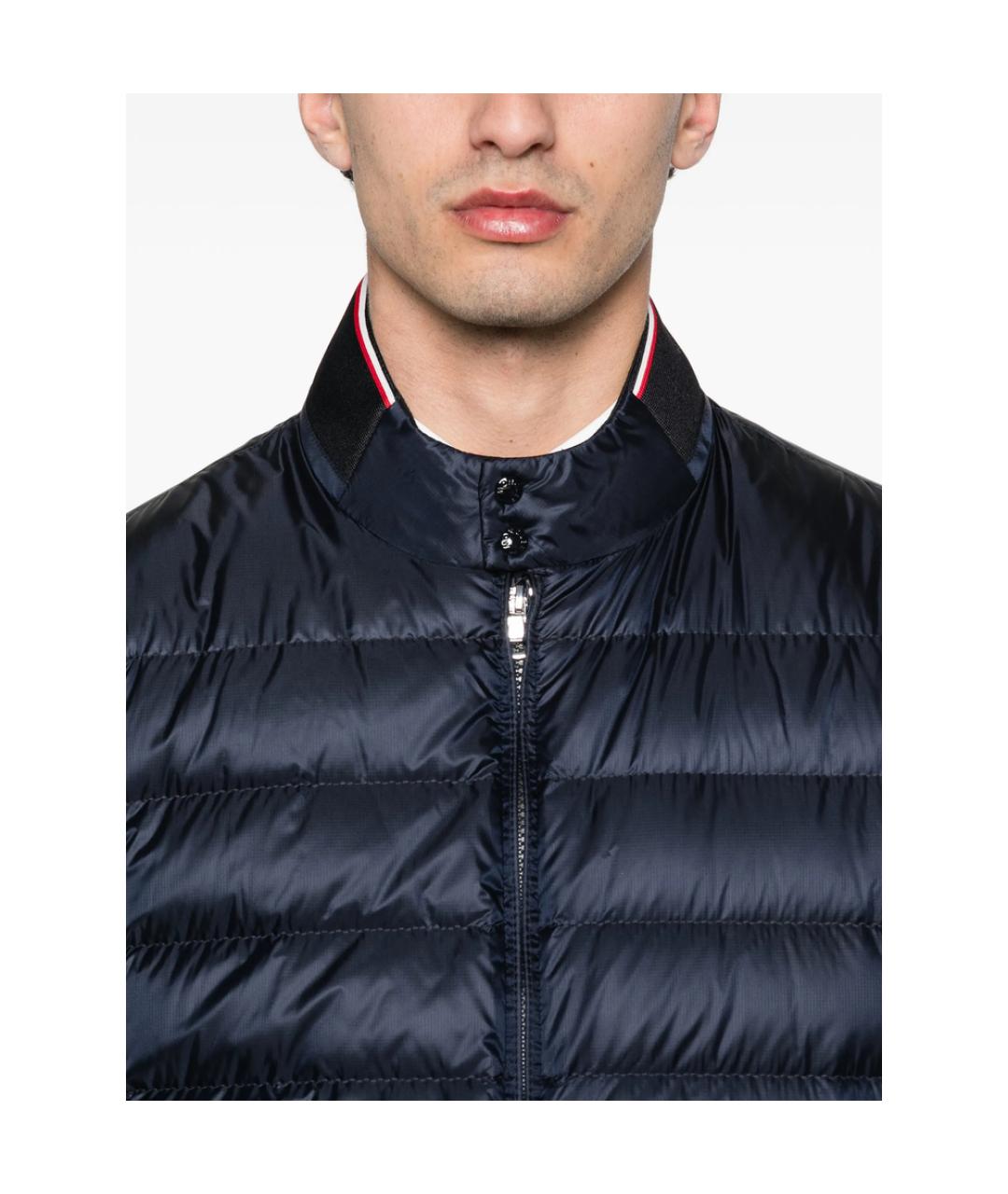 MONCLER Синяя полиэстеровая куртка, фото 2
