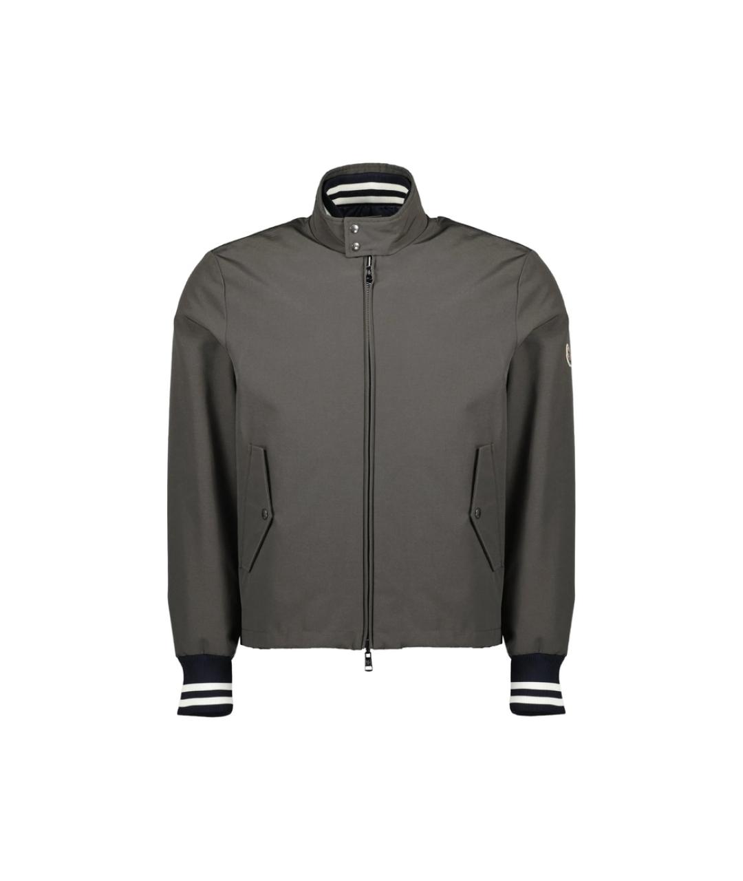 MONCLER Синяя полиэстеровая куртка, фото 5