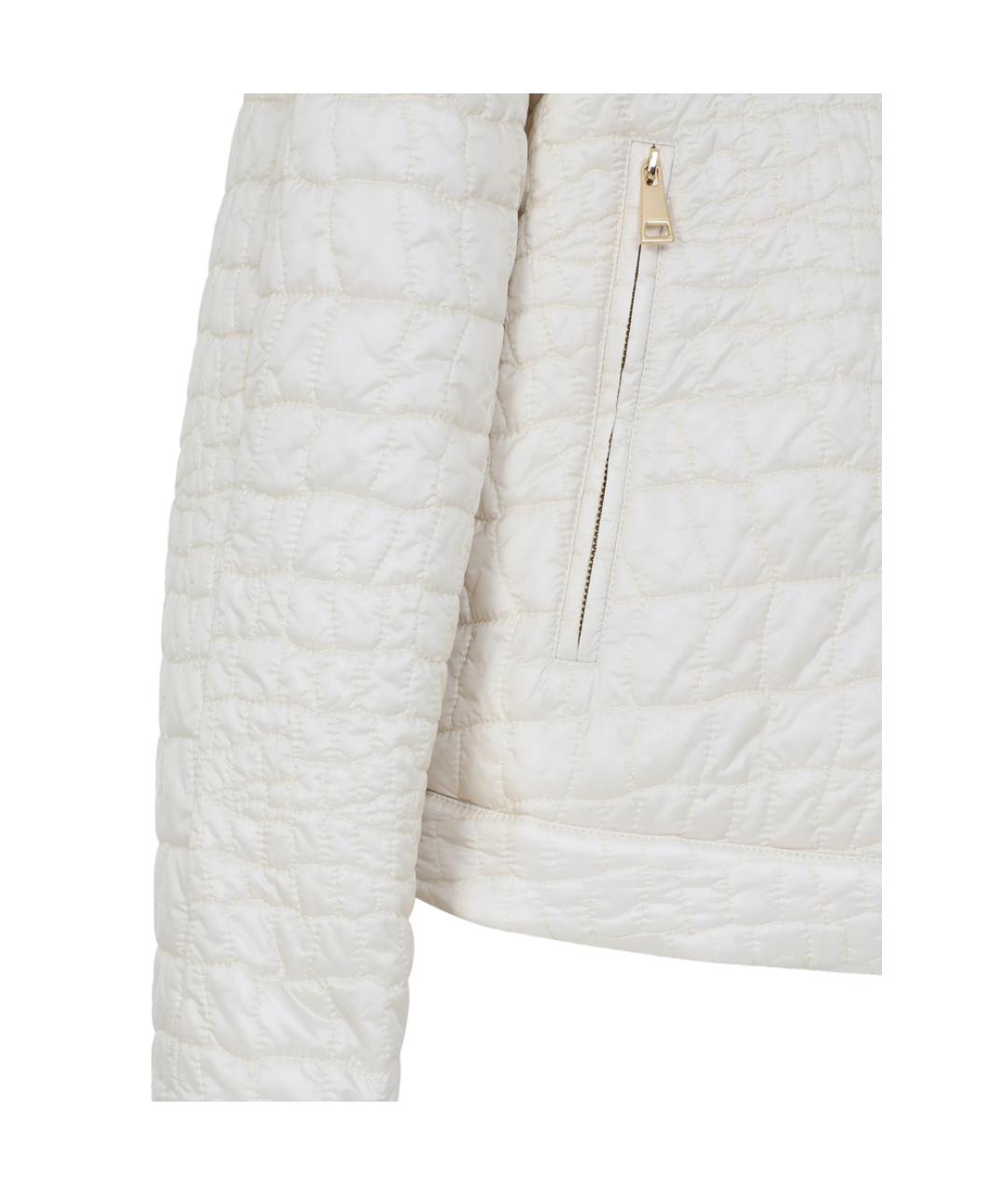 MONCLER Белый кожаный пуховик, фото 3