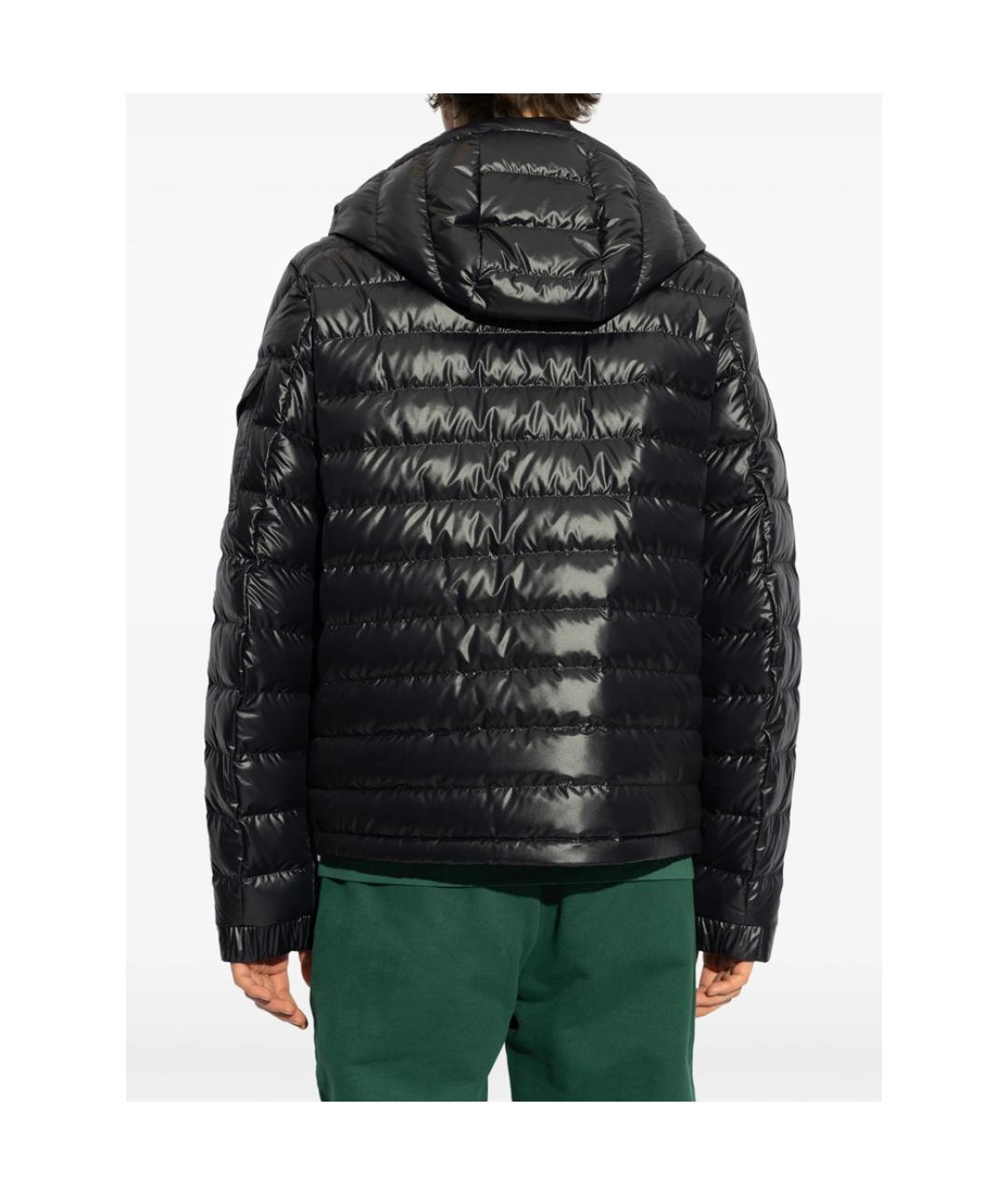 MONCLER Темно-синий полиэстеровый пуховик, фото 2