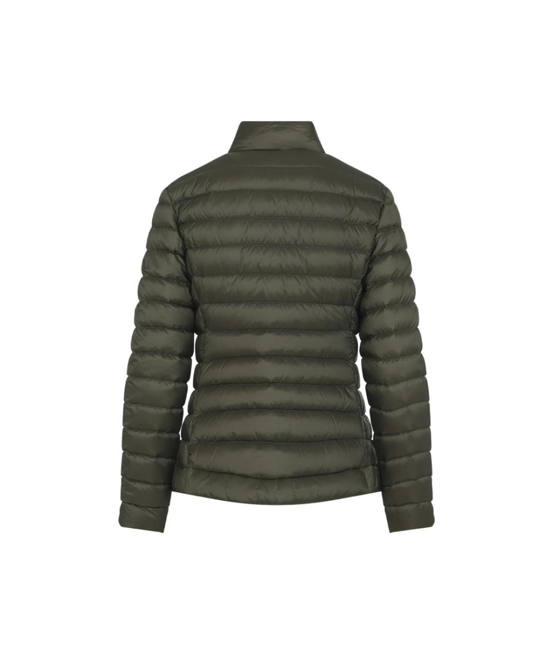 MONCLER Зеленый полиэстеровый пуховик, фото 4
