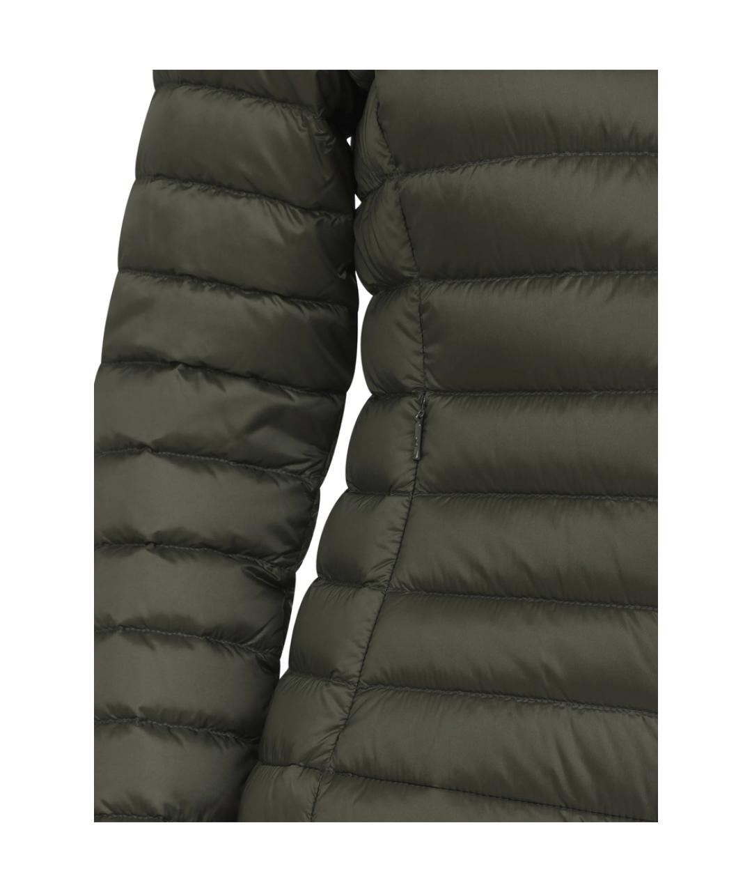 MONCLER Зеленый полиэстеровый пуховик, фото 3